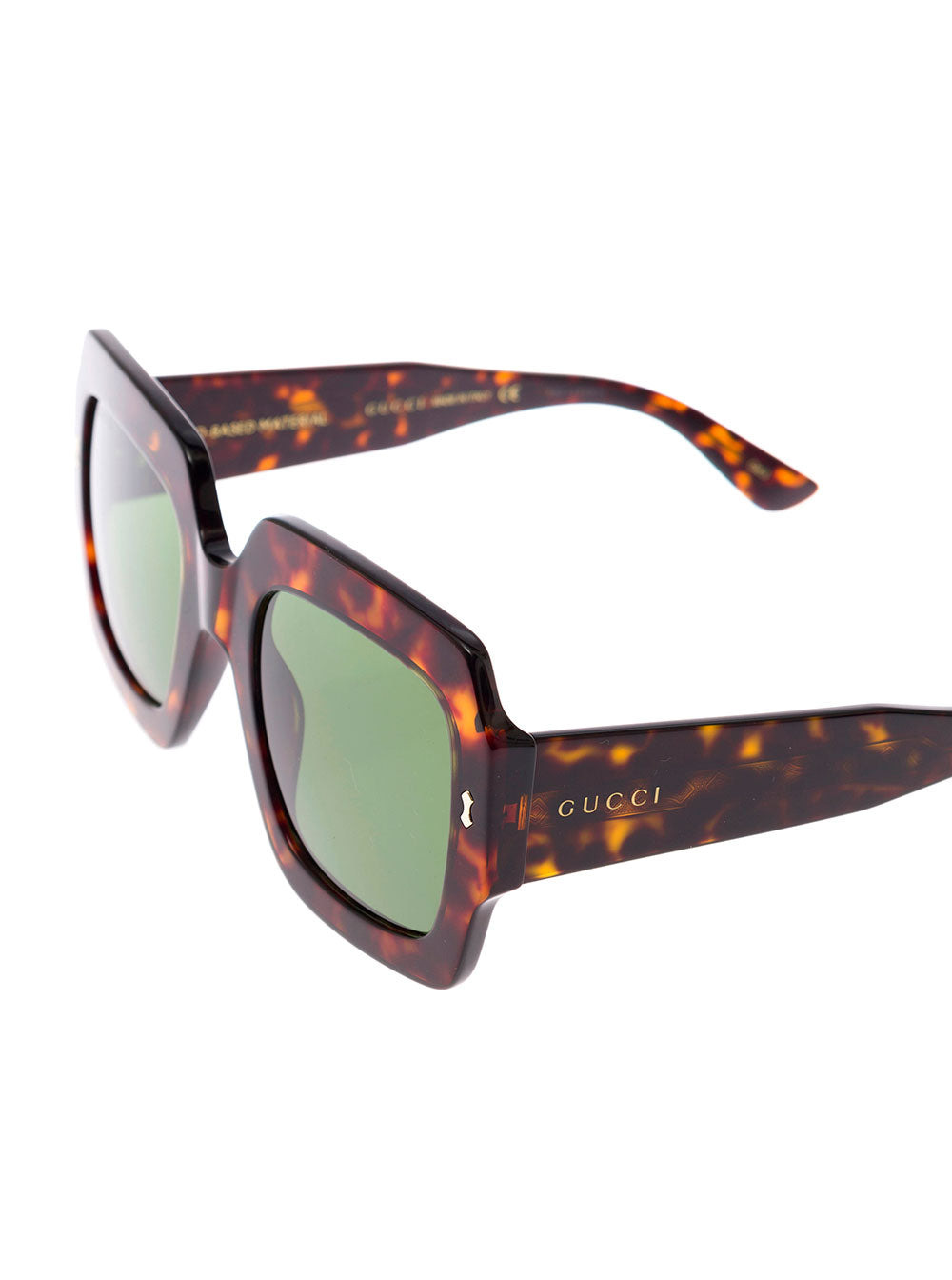 Gucci Women Gucci Woman's Tortoise Brown Acetate Square Sunglasses - 3