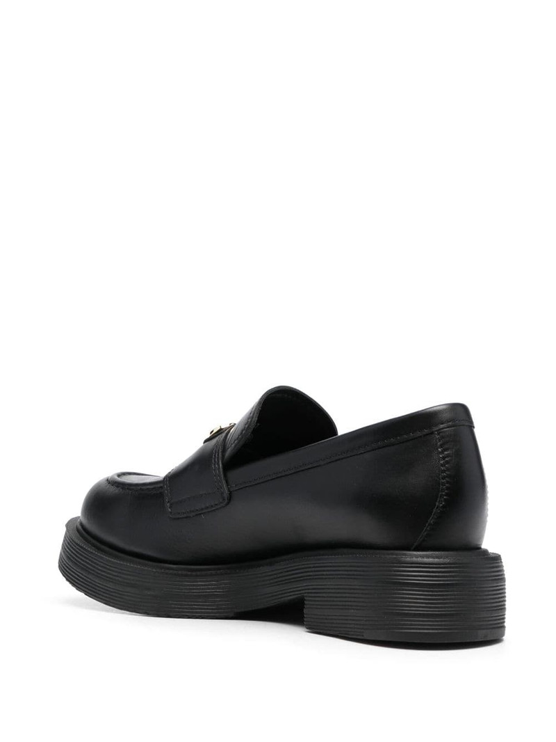 logo-plaque 40mm faux-leather loafers 3