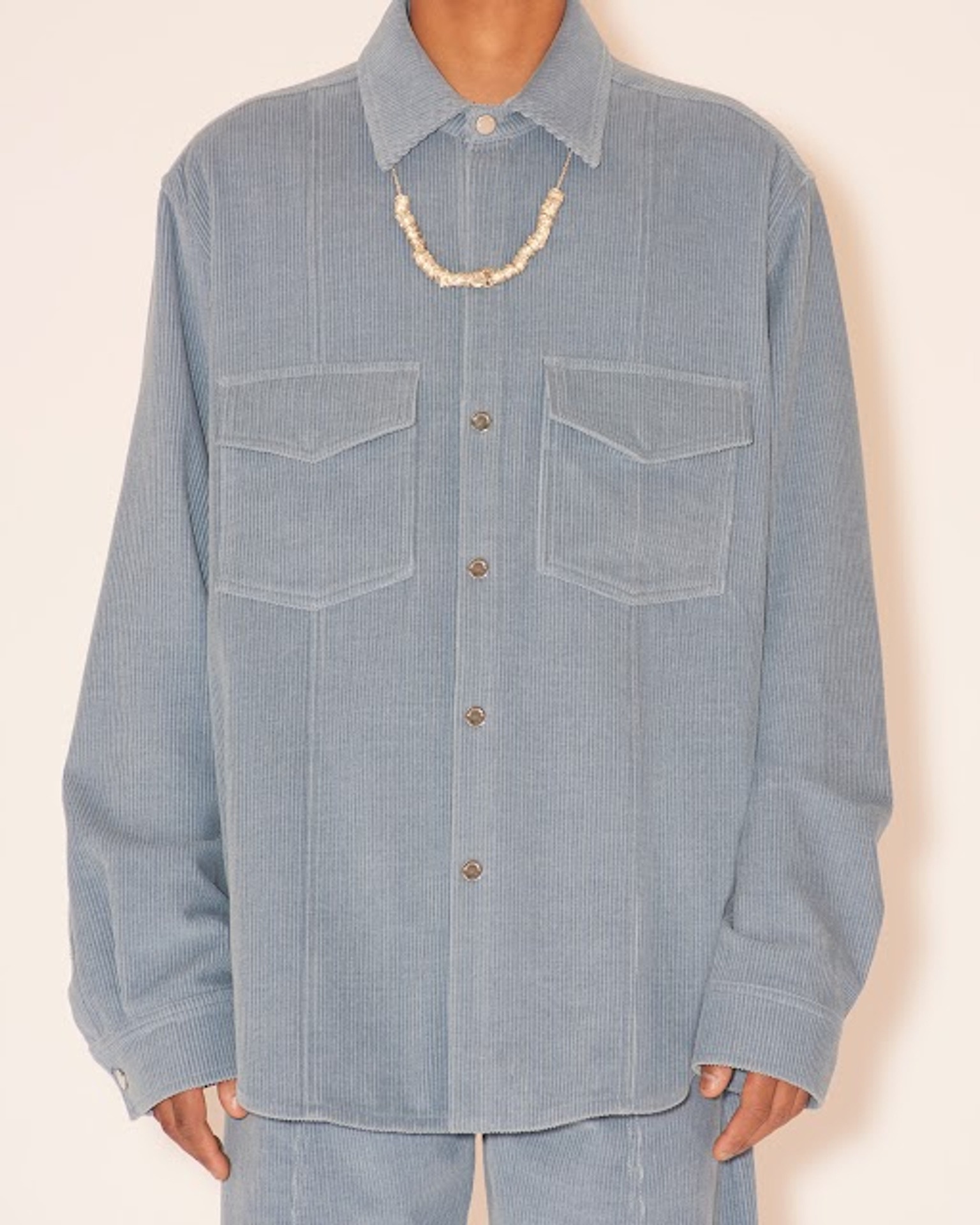 TRISTO - Patch pocket overshirt - Sky blue - 2