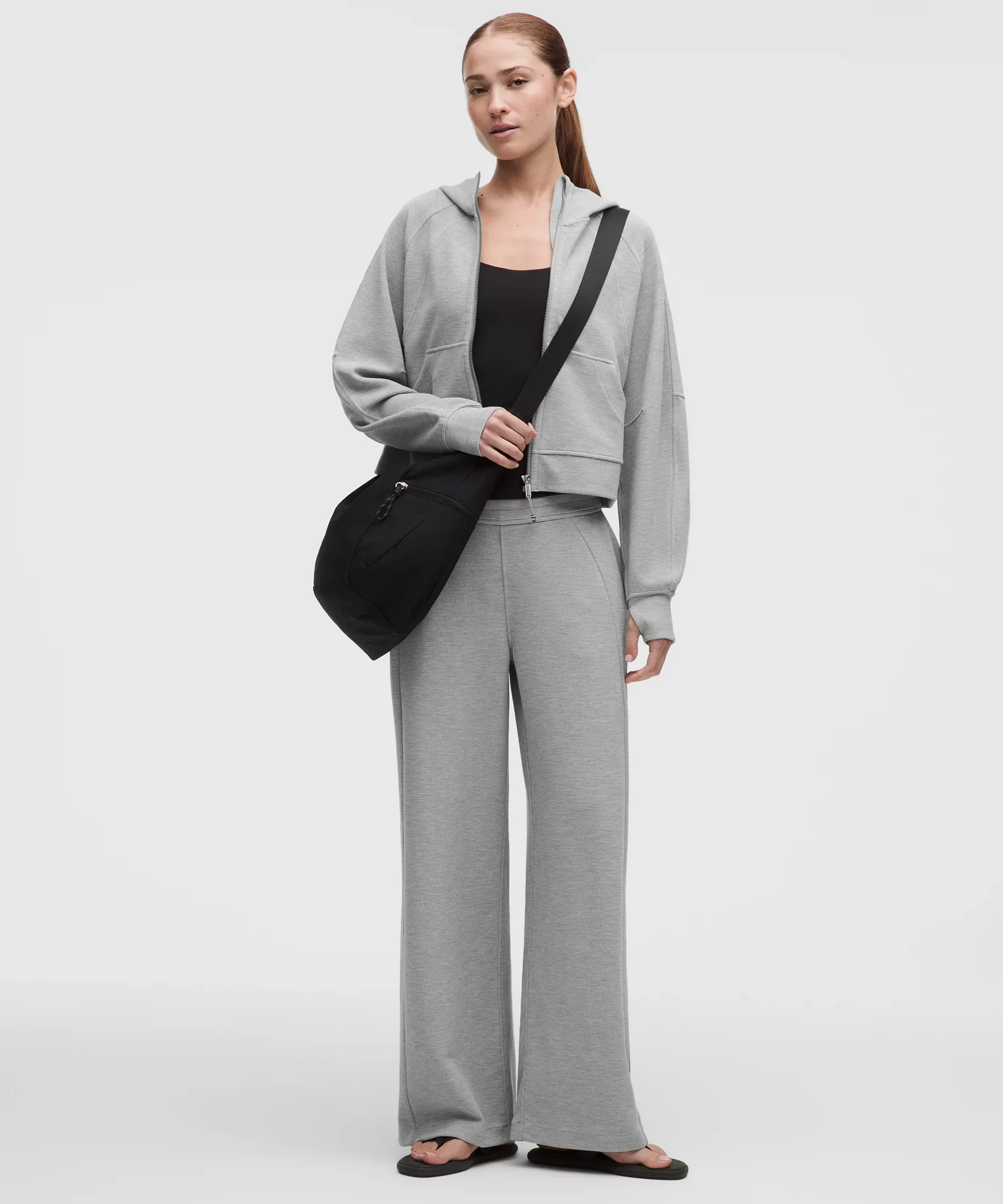 Scuba Mid-Rise Wide-Leg Pant *Waffle - 1