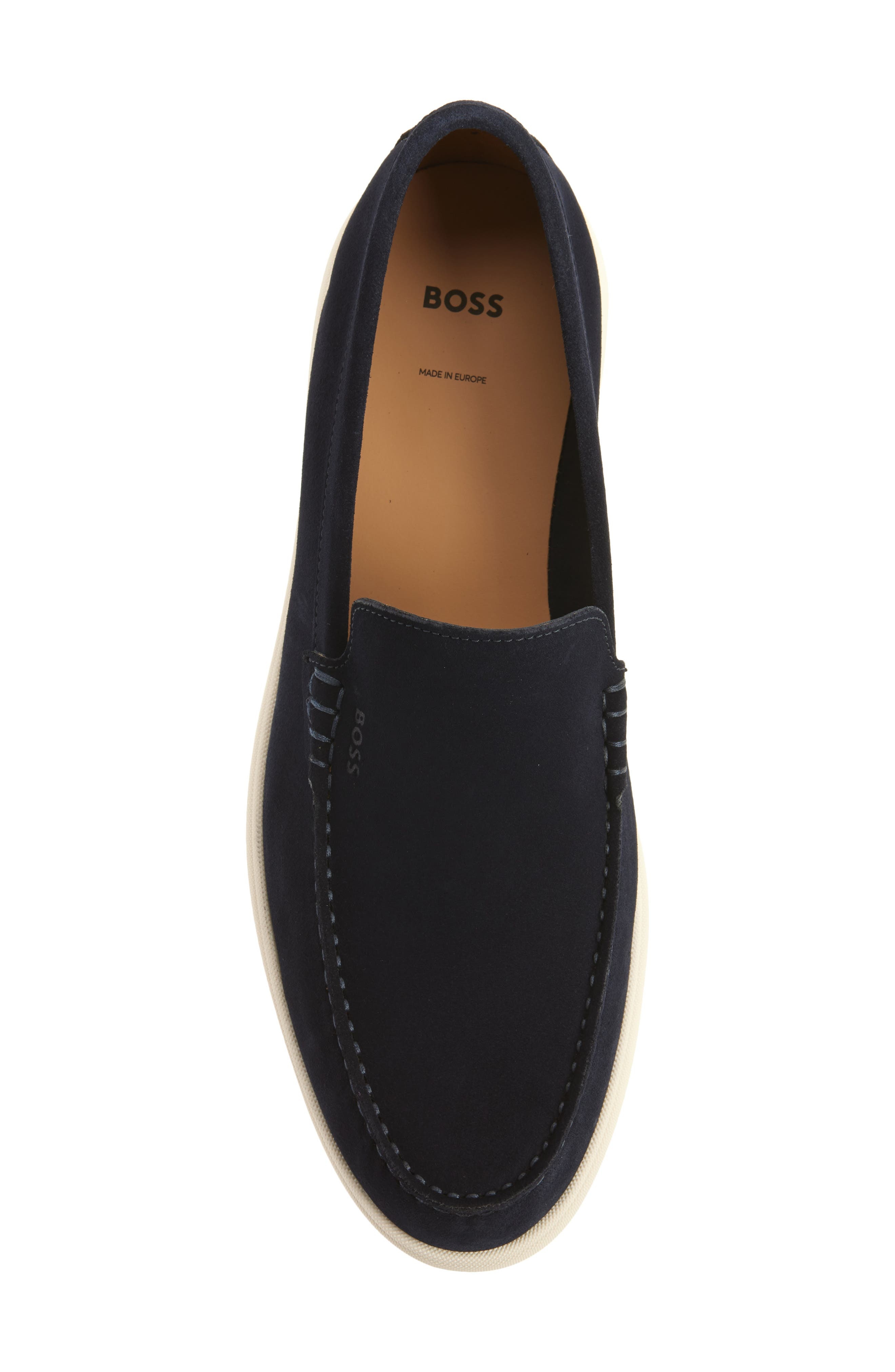 BOSS Sienne Moc Toe Loafer in Dark Blue at Nordstrom - 5