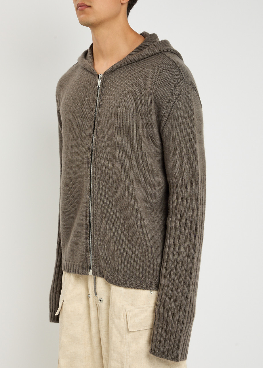 Rick Owens Zipped Hooded Cashmere Jumper - 2