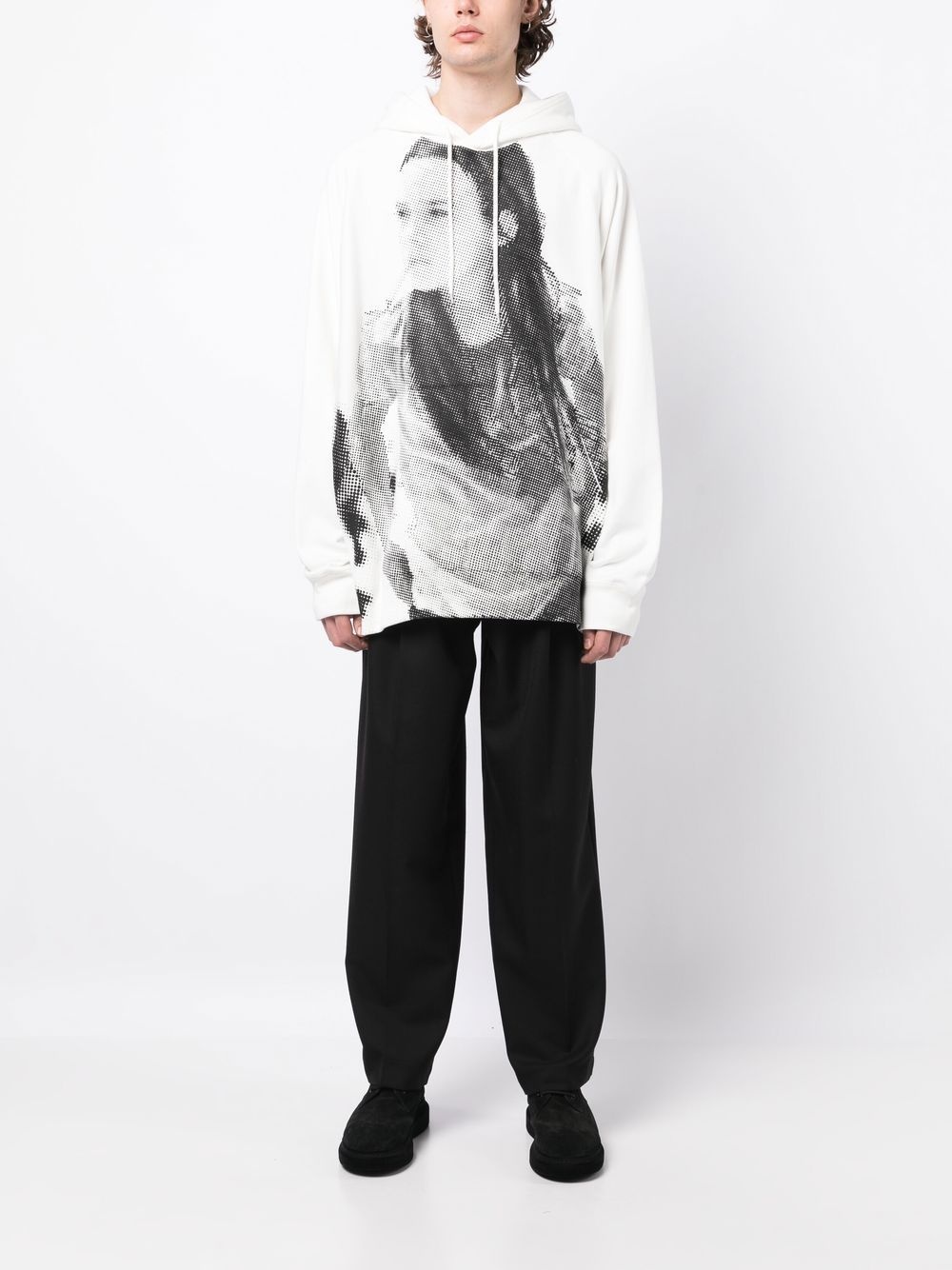 graphic-print cotton hoodie - 2