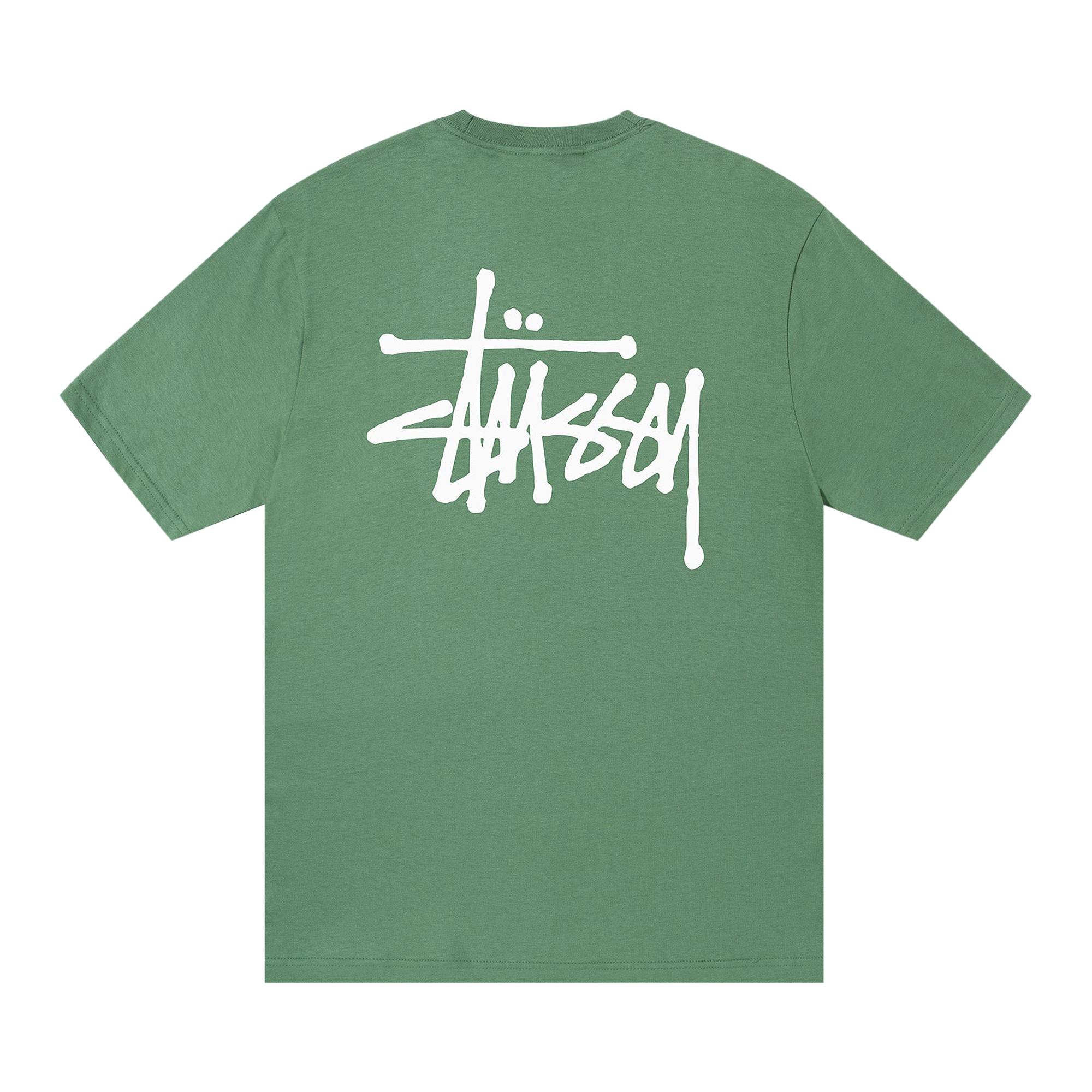 Stussy Basic Logo Tee 'Green' - 2