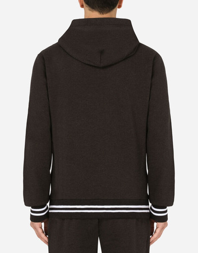 Dolce & Gabbana Jersey hoodie with branded plate outlook