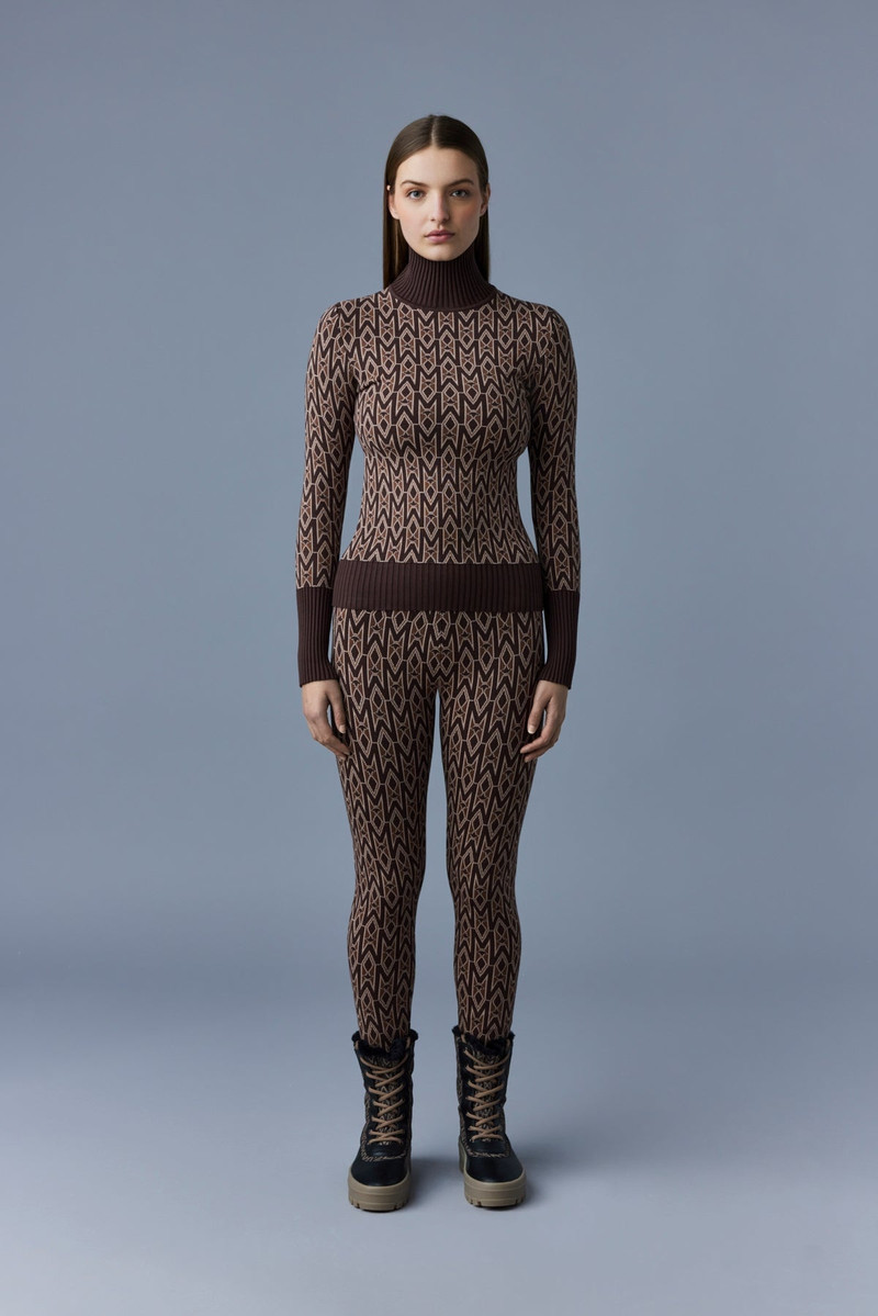 MACKAGE PEARLfine knitted monogram turtleneck outlook