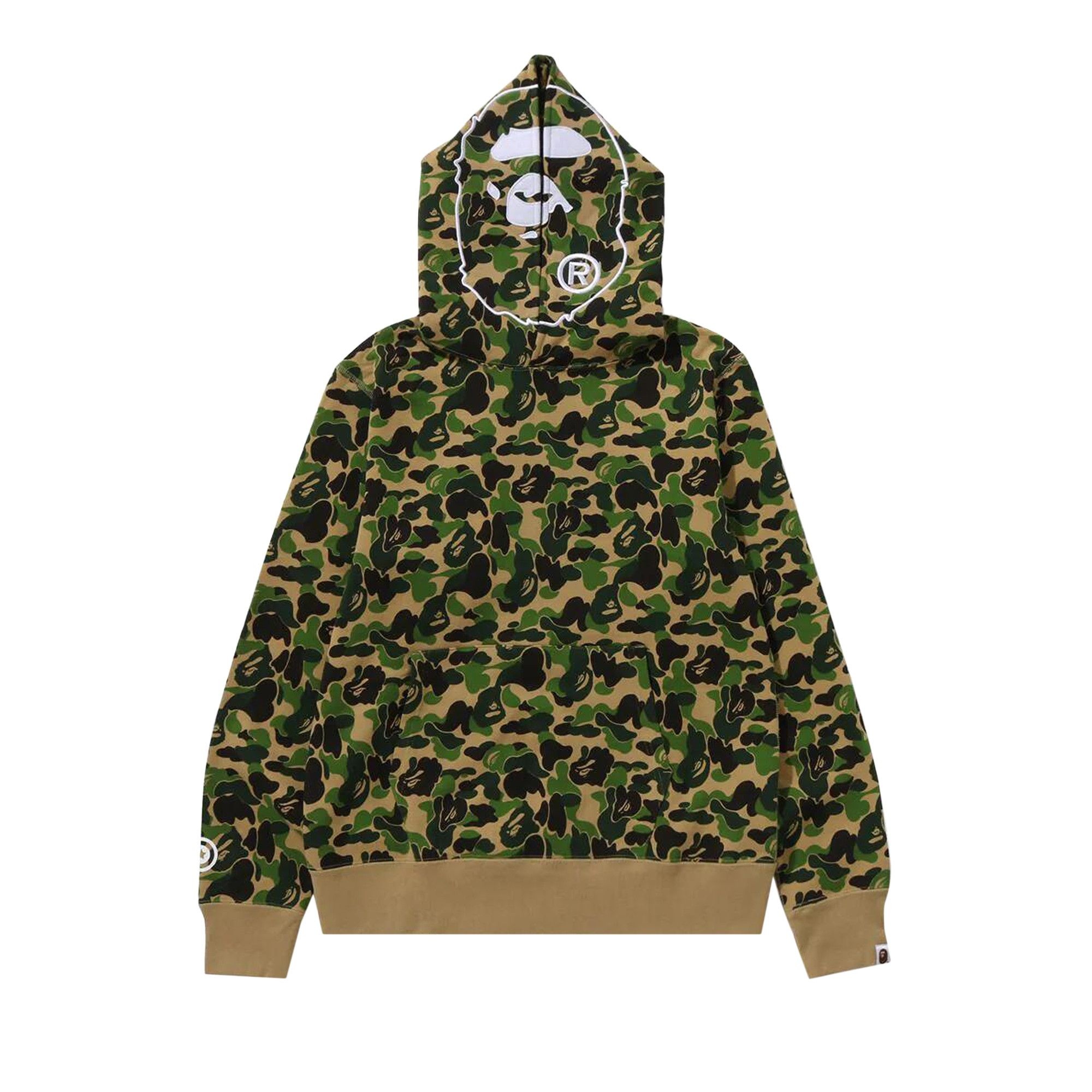 BAPE ABC Camo 2nd Ape Pullover Hoodie 'Green' - 1