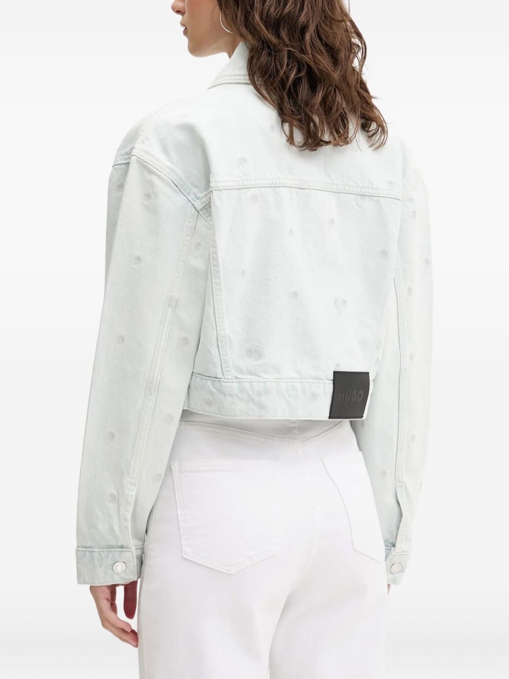 embroidered denim jacket - 3