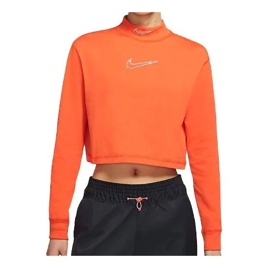 (WMNS) Nike Sportswear Short Sports T-Shirt 'Orange' CZ4421-891 - 1