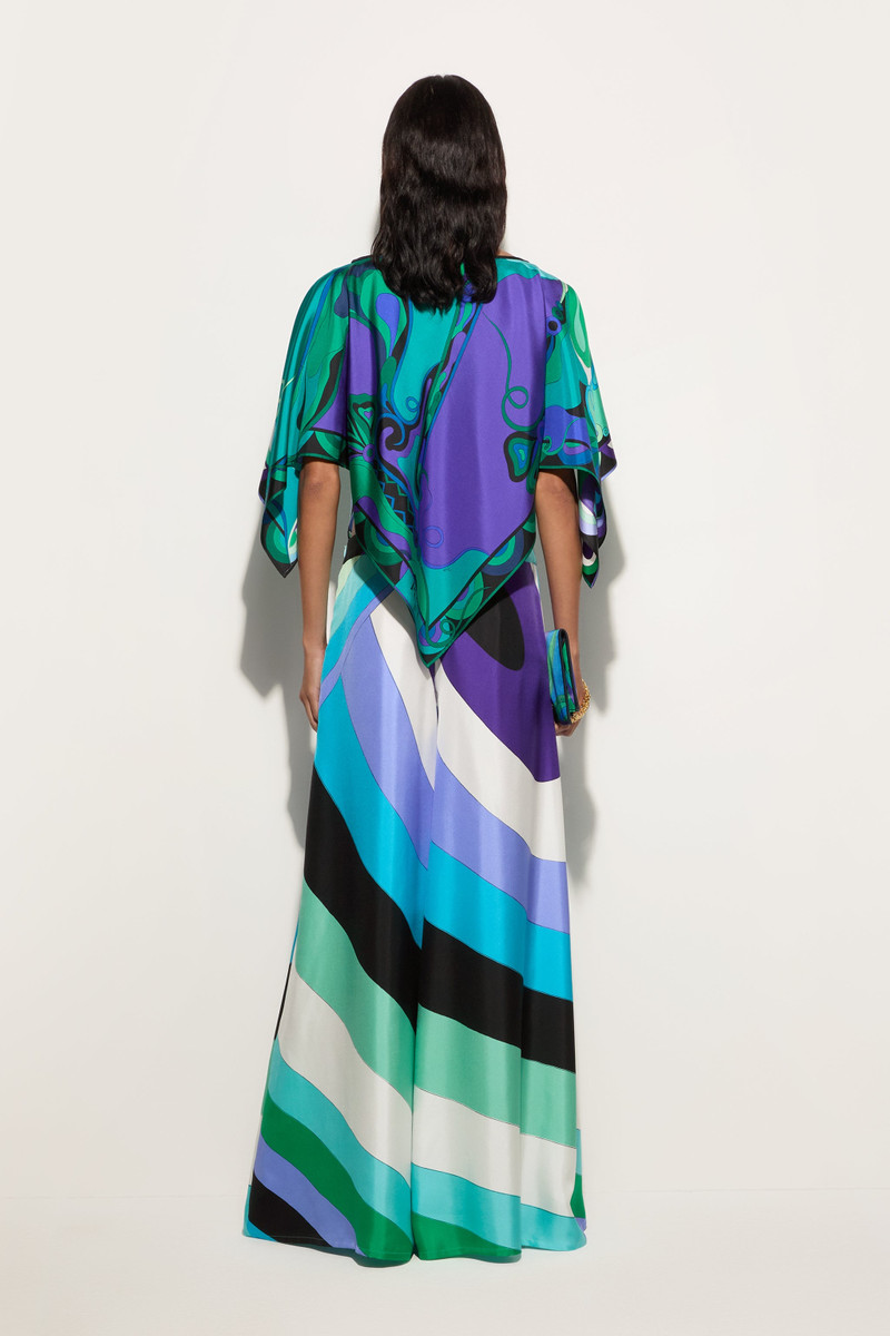 IRIDE PRINT SILK PANTS 4
