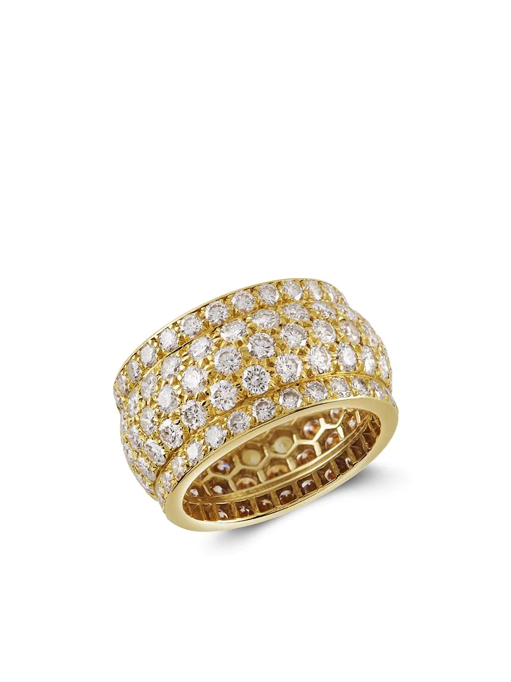 1961 18kt yellow gold Present Day diamond ring - 1