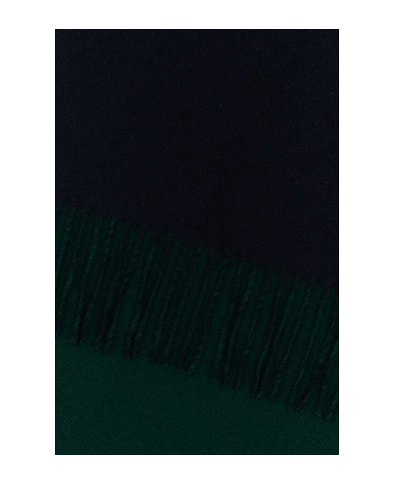 Navy Blue Wool Blend Scarf - 2