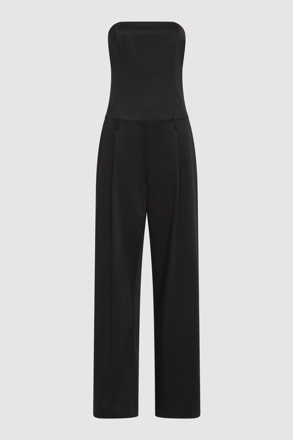 Tailored Strapless Jumpsuit - Black - 1