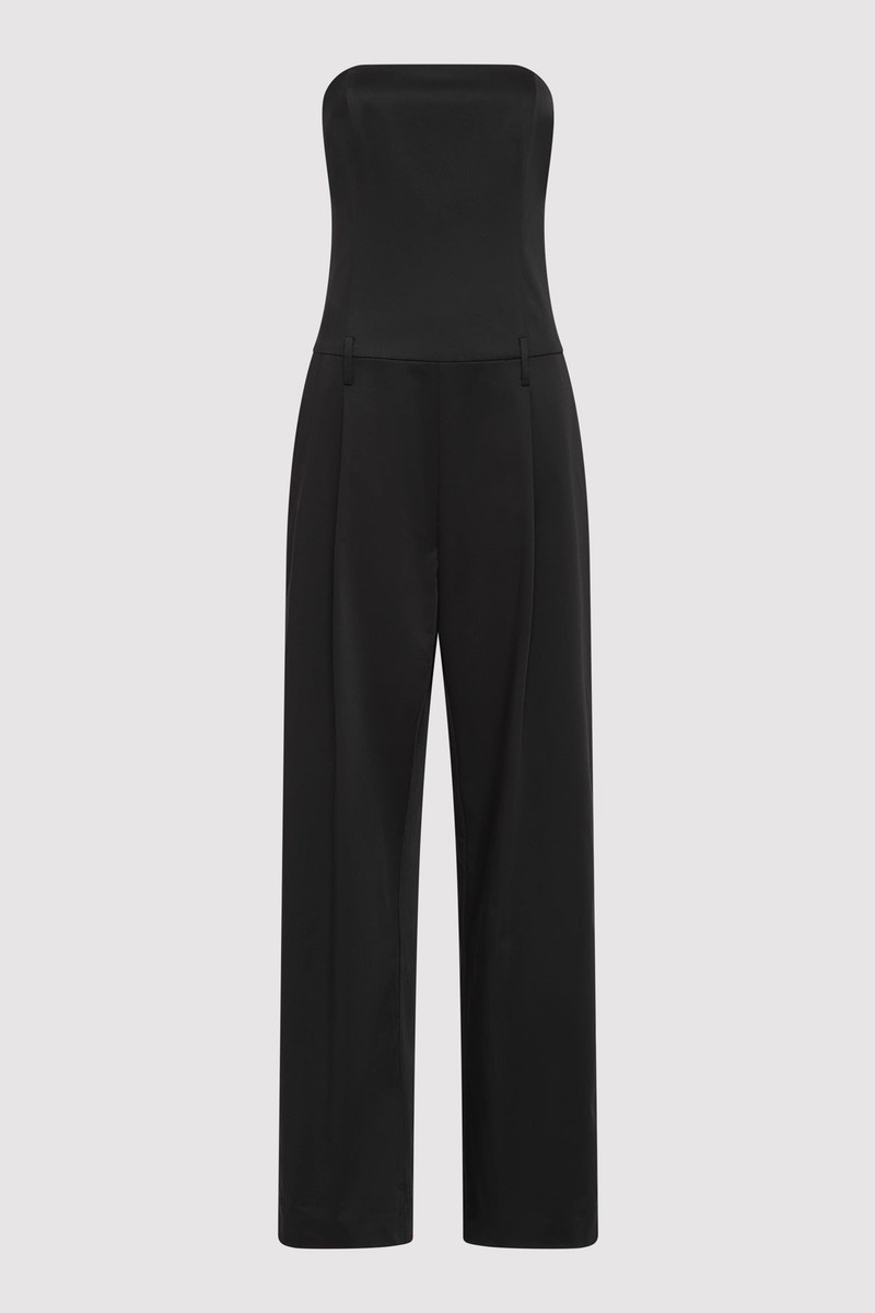Tailored Strapless Jumpsuit - Black 1