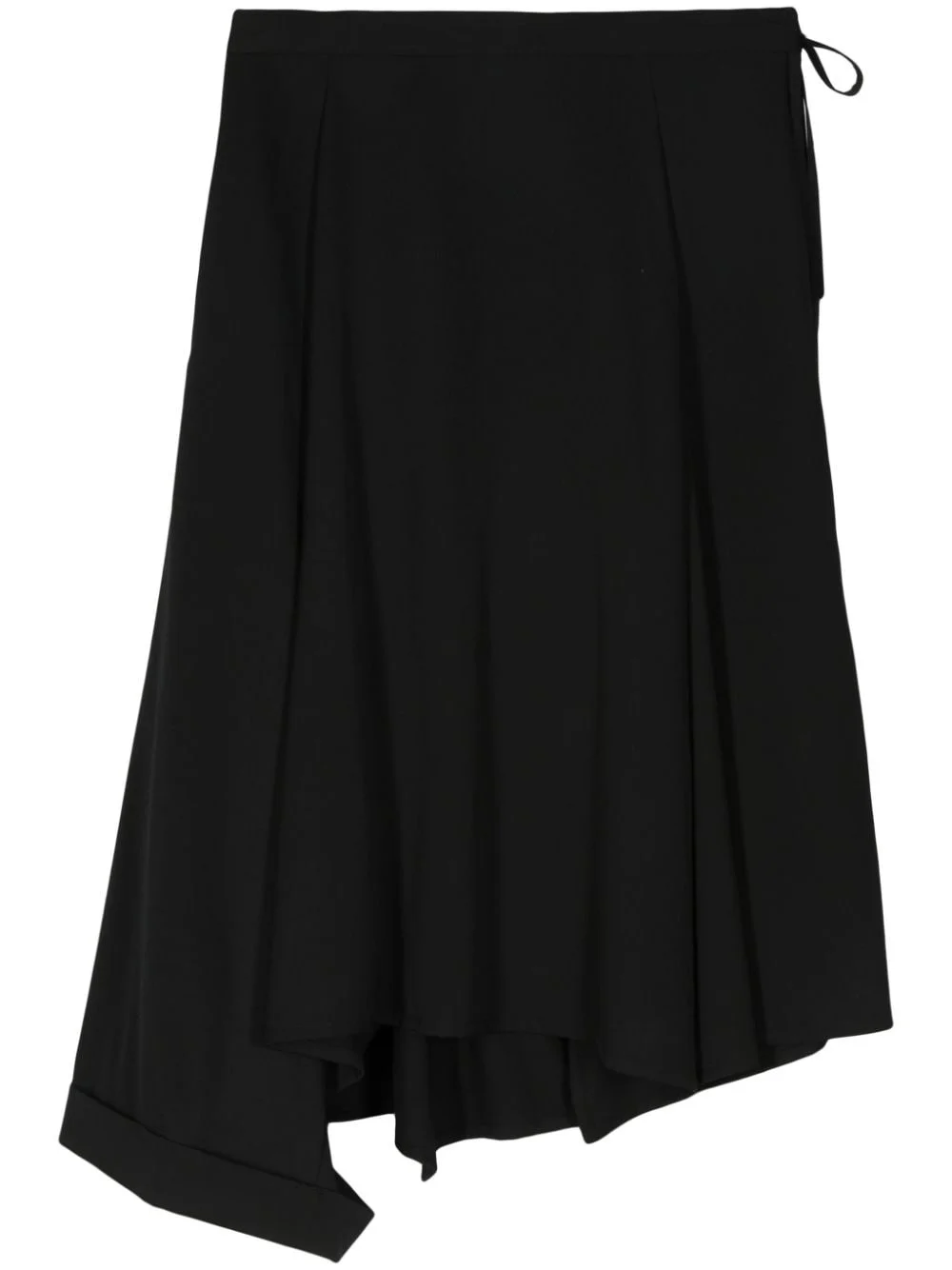 asymmetric wool midi skirt - 1