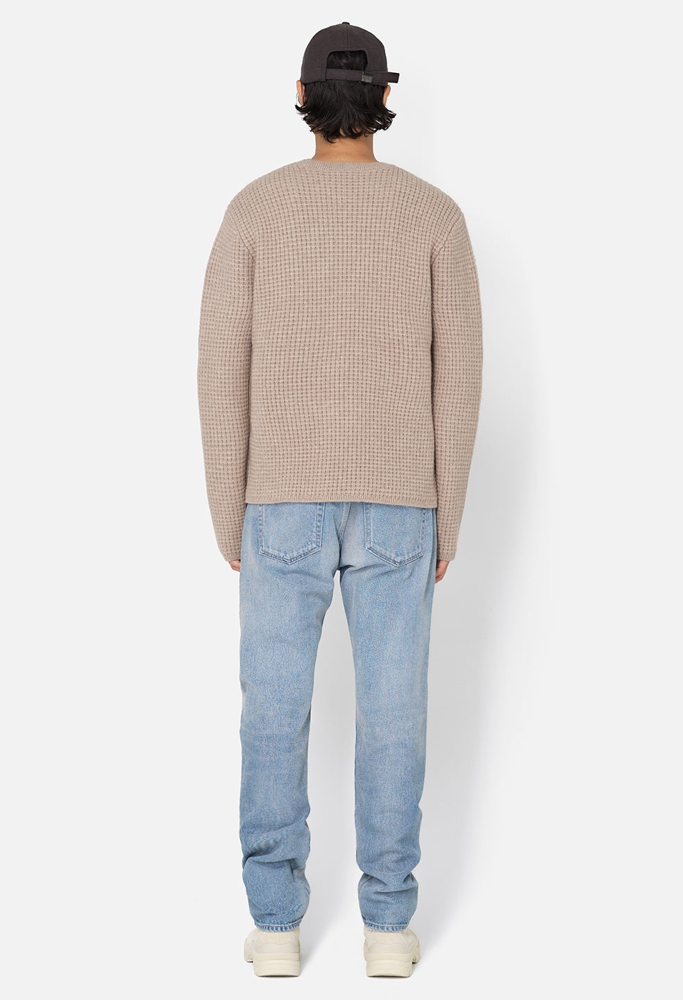 WOOL WAFFLE KNIT CREW - 5