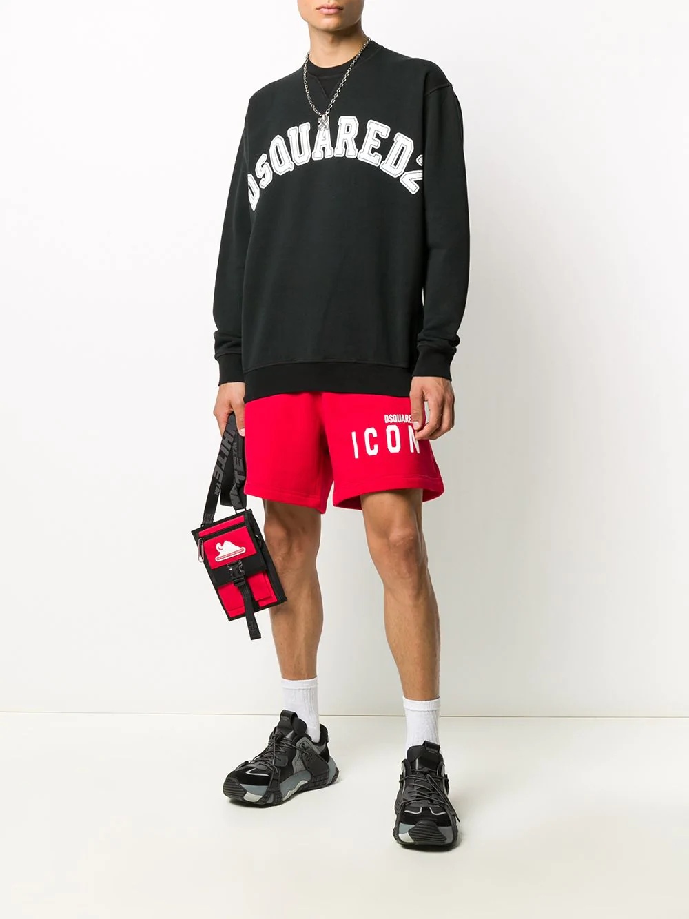 Icon logo-print track shorts - 2