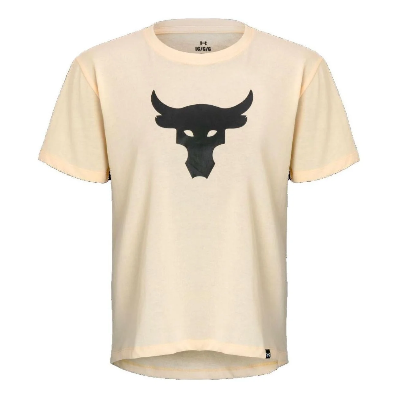 (WMNS) Under Armour Project Rock Brahma Heavyweight T-shirt 'Beige' 1378973-804 - 1