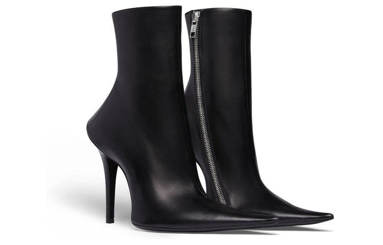 (WMNS) Balenciaga Witch 110mm Booties 'Black Sheepskin' 747603WBCW01000 - 3