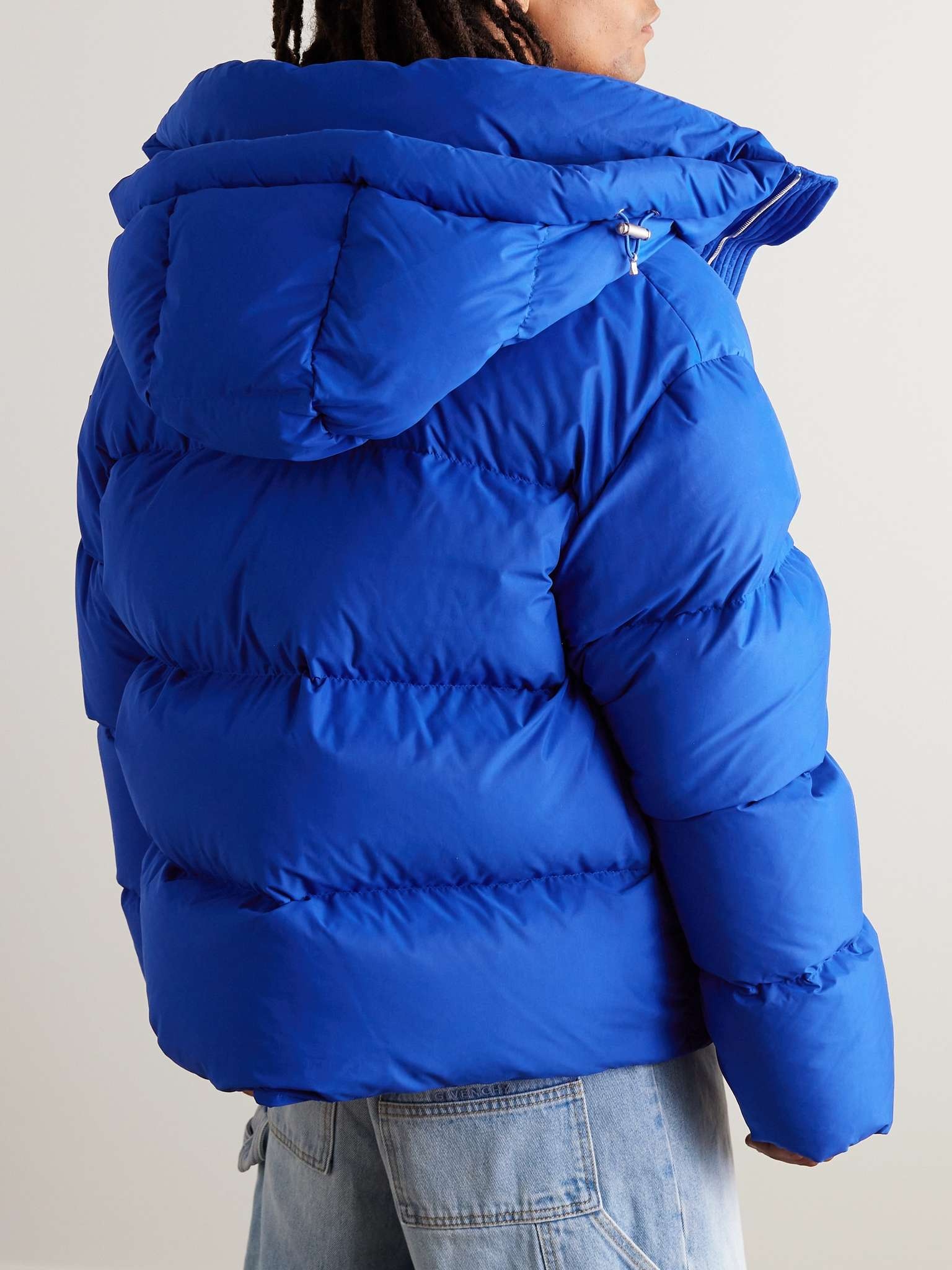 Logo-Appliquéd Quilted Shell Hooded Down Jacket - 4