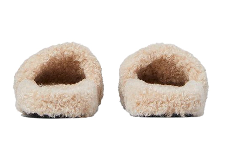 (WMNS) Balenciaga Furry Slides 'Beige' 654261W2DO19796 - 5
