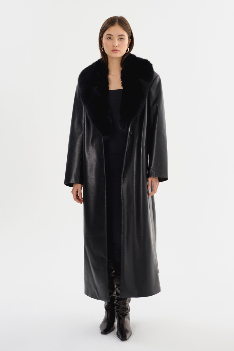 SARITA | Recycled Leather Maxi Coat 8