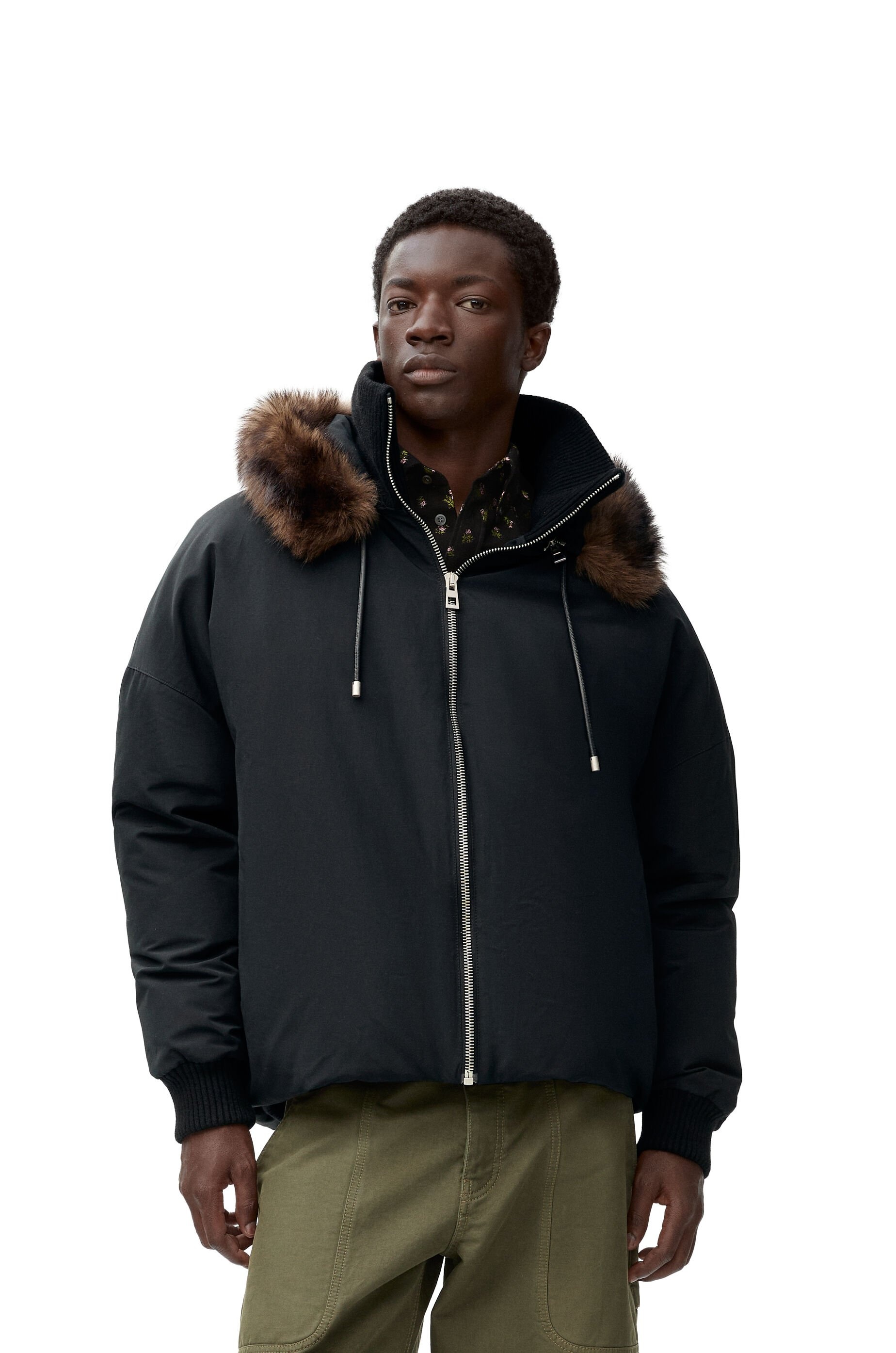 Puffer jacket in technical cotton - 3