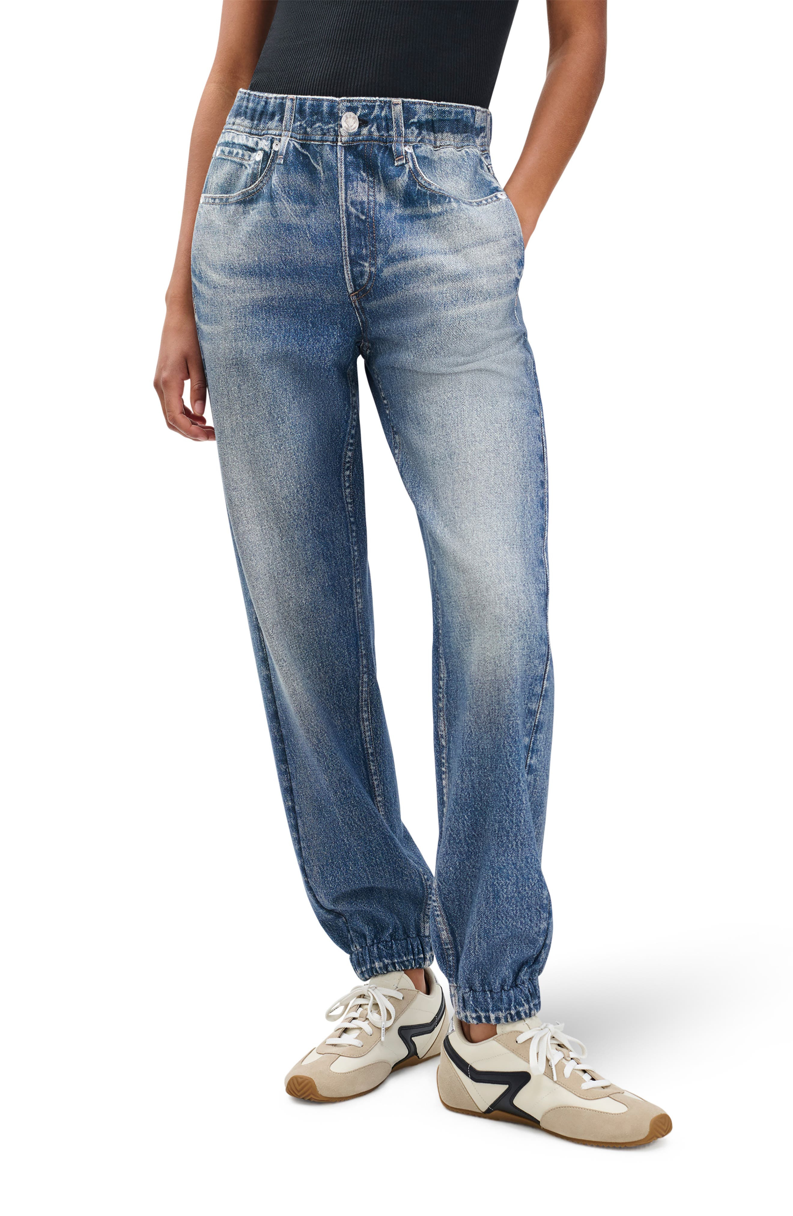 rag & bone Miramar Jogger Cotton Terry Sweatpant Jeans in Blue at Nordstrom - 1