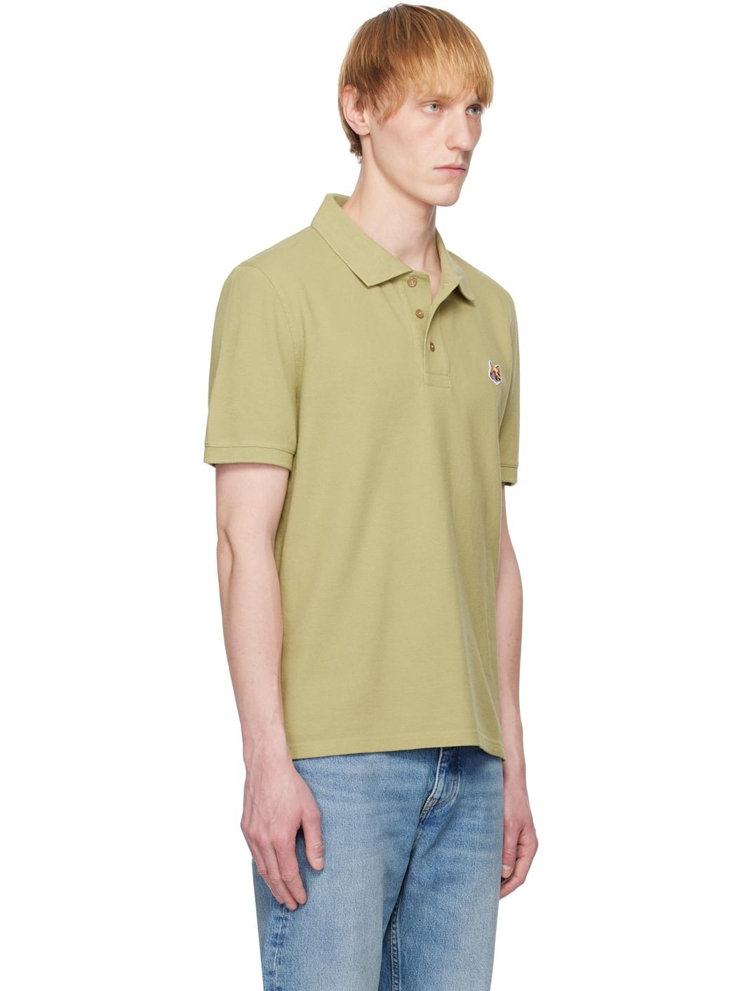 Khaki Fox Head Patch Regular Polo - 2