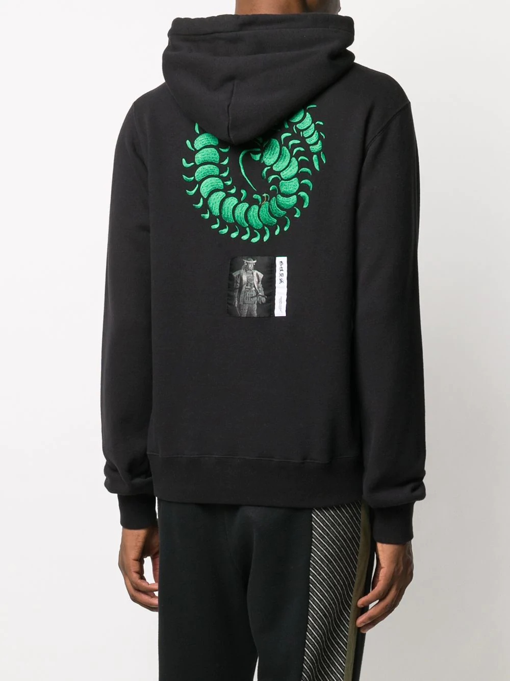 graphic print drawstring hoodie - 4