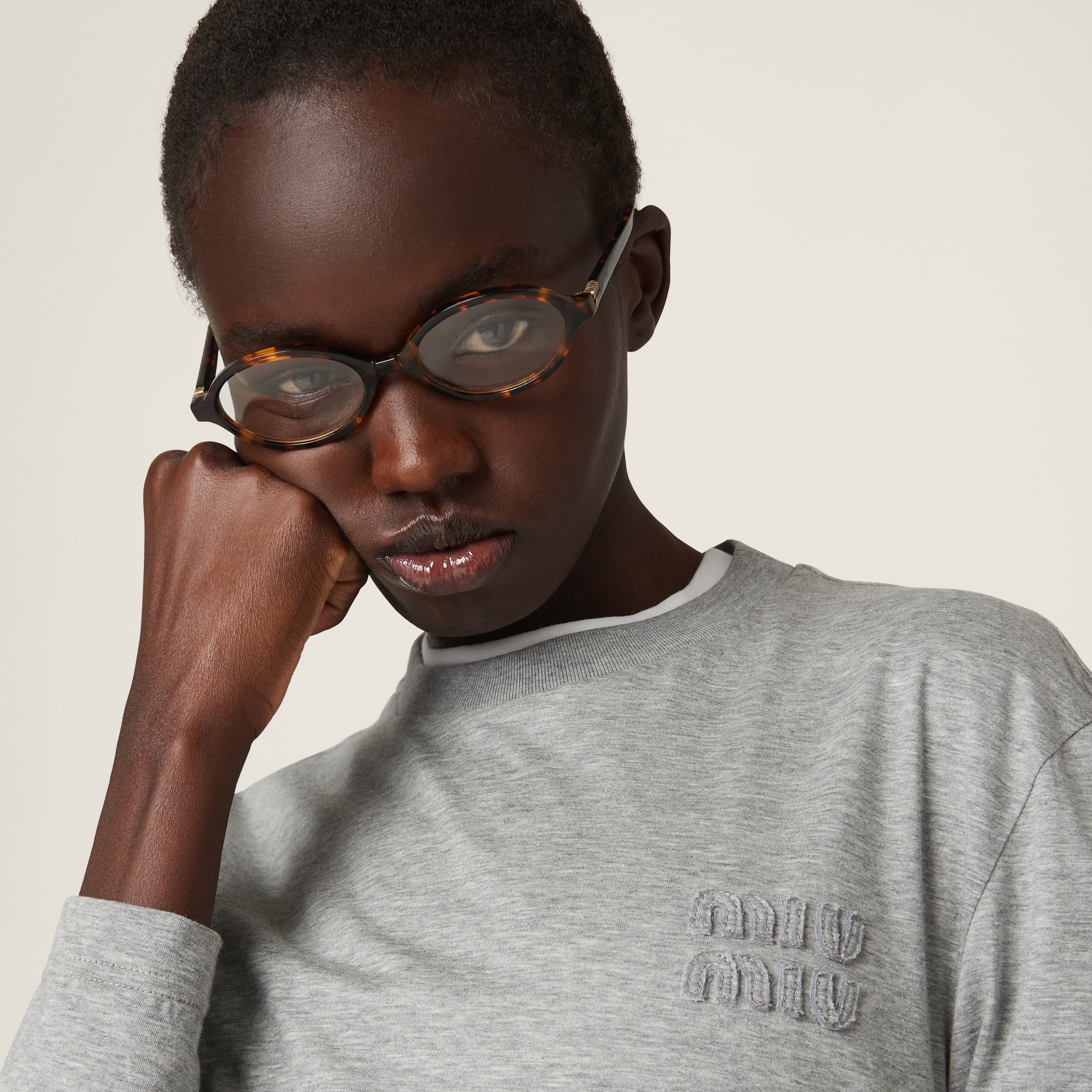 Cotton T-shirt with embroidered logo - 3