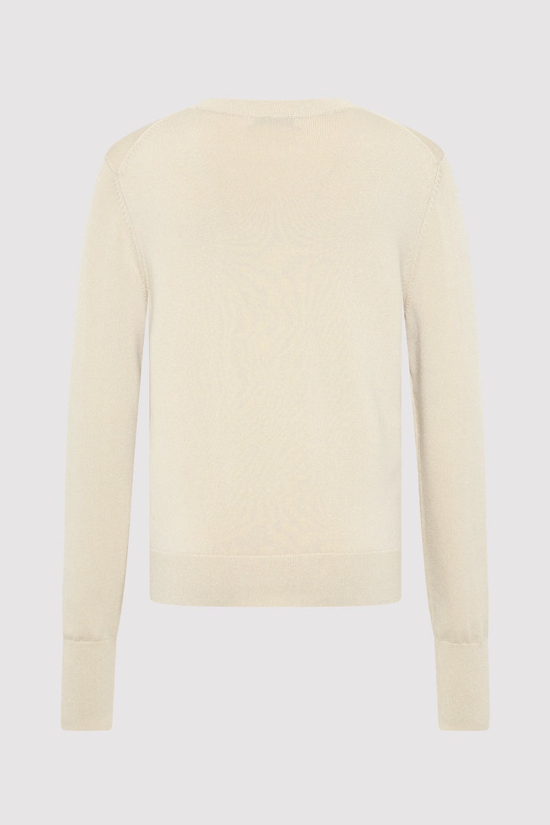 Classic Crew Neck Sweater - Creme - 7