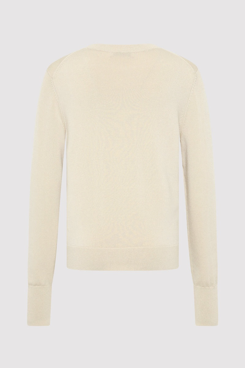 ST. AGNI Classic Crew Neck Sweater - Creme outlook