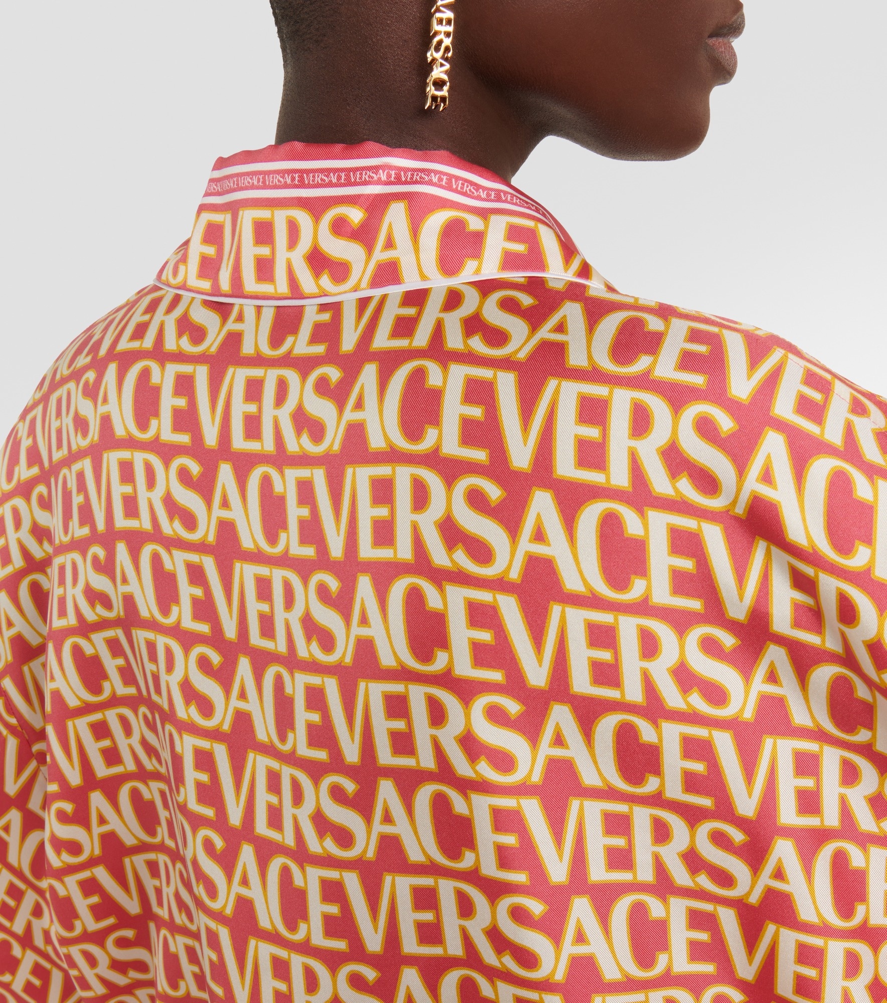 Logo silk shirt - 5