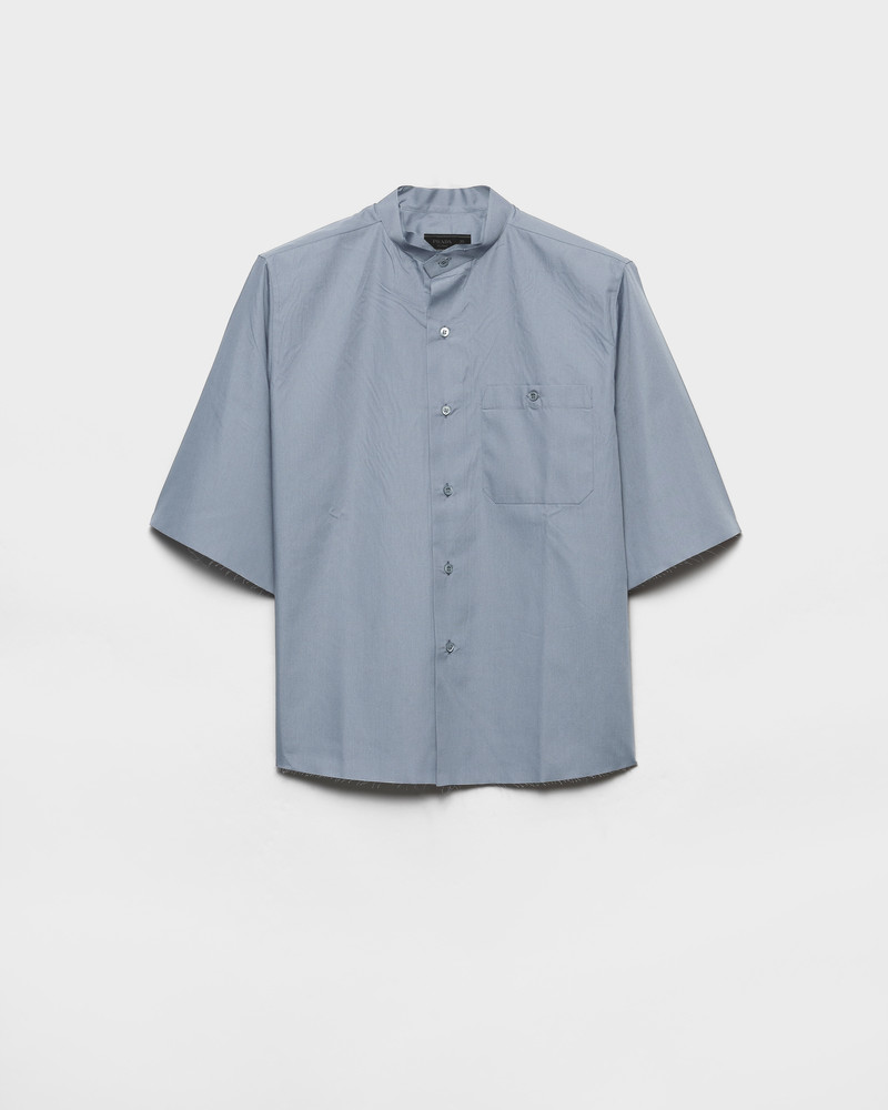 Short-sleeved cotton blend shirt 1