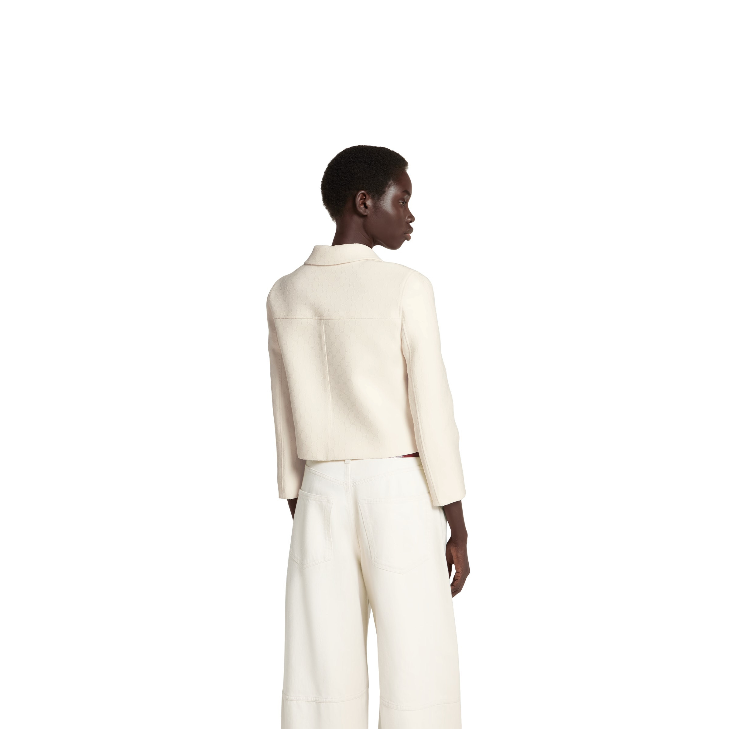 GG wool silk crêpe jacquard jacket - 4