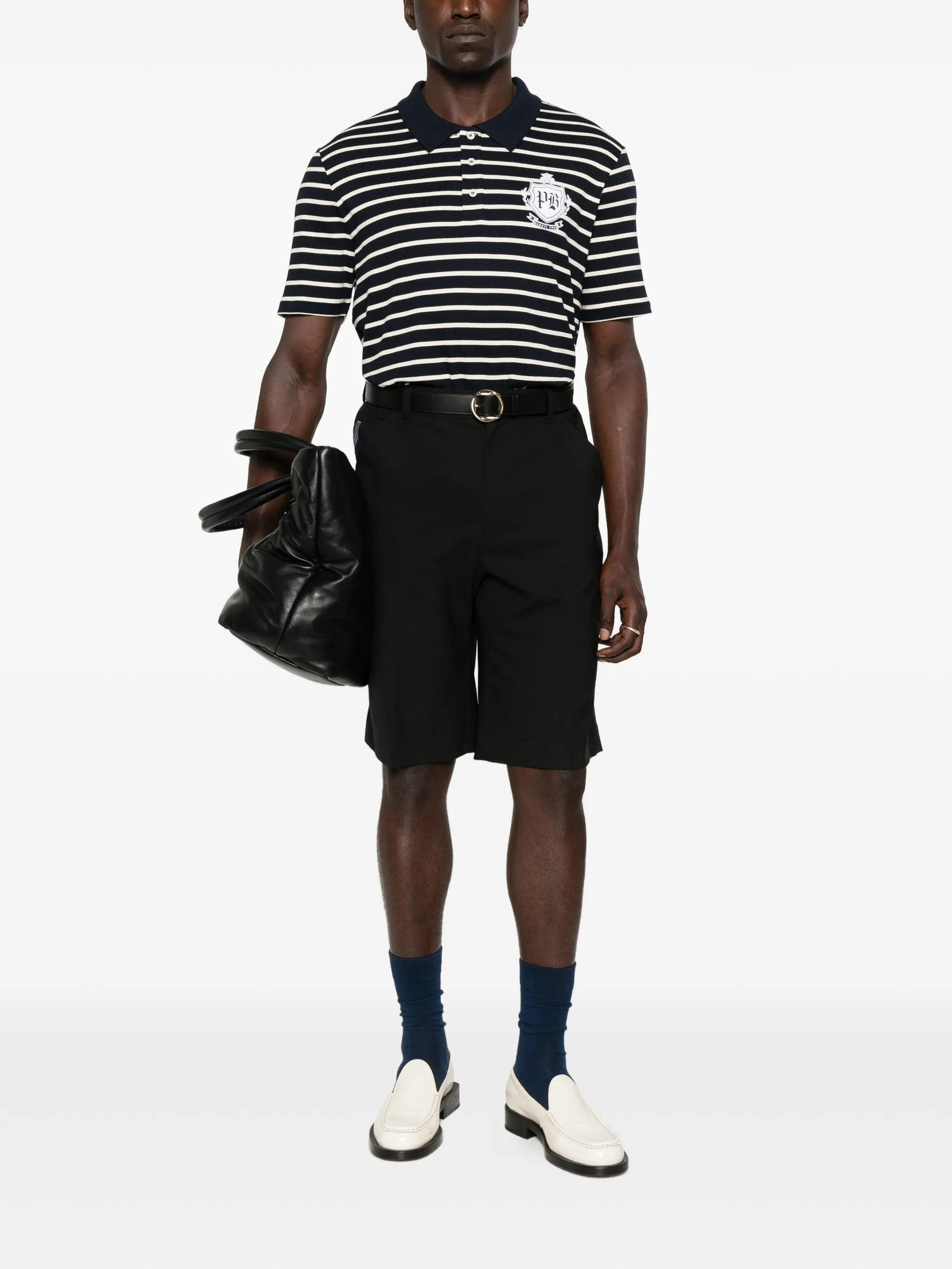 Balmain Striped-pattern Short-sleeve Polo Shirt - 2