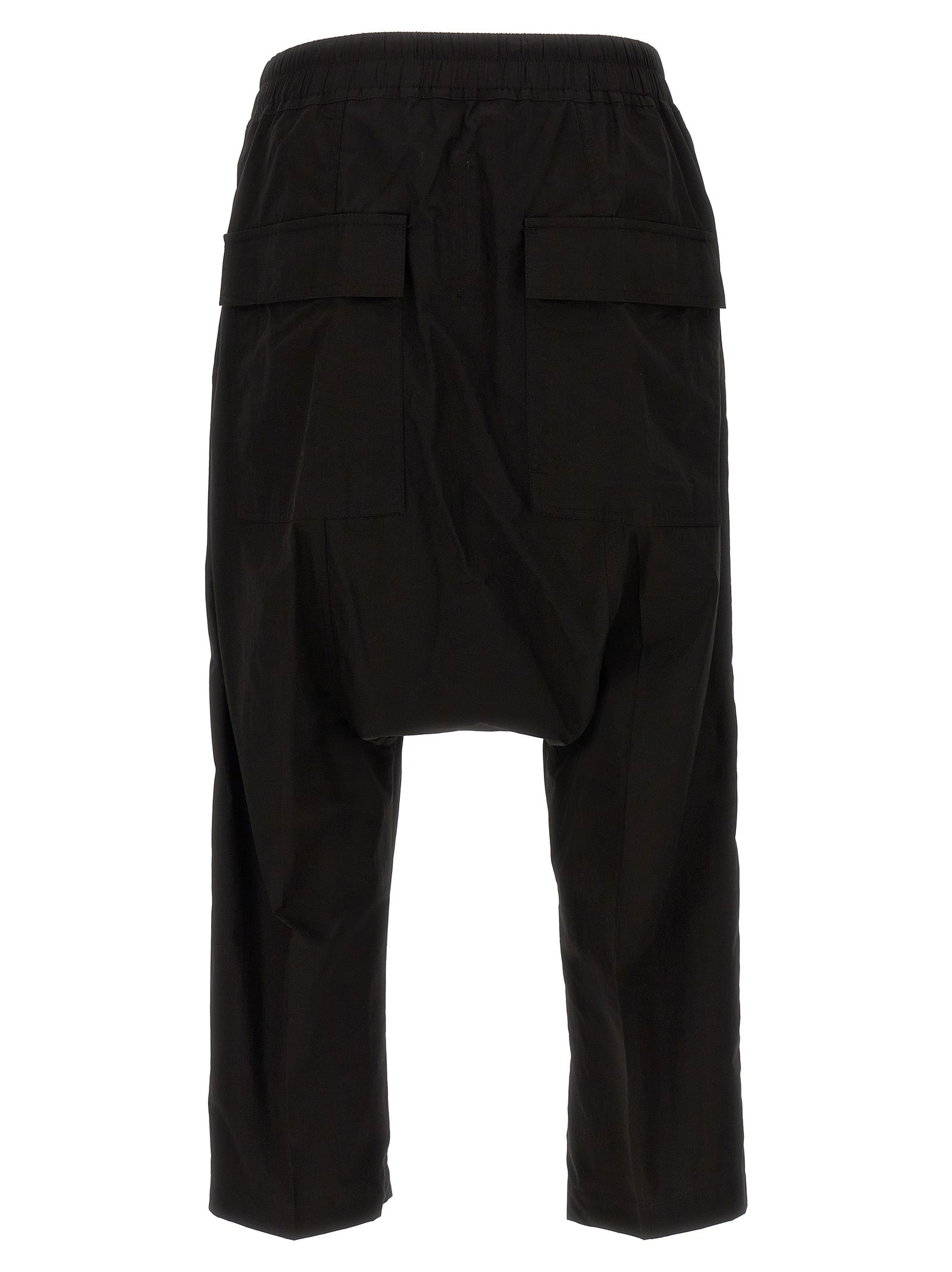 （Pa_sk）RickOwensDRAWSTRING CROPPED Rick Owens Men's Cropped Drawstring Pants in Black Rick Owens