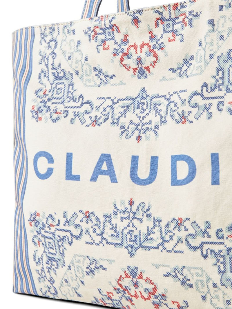 figurative-pattern logo-print beach bag 6