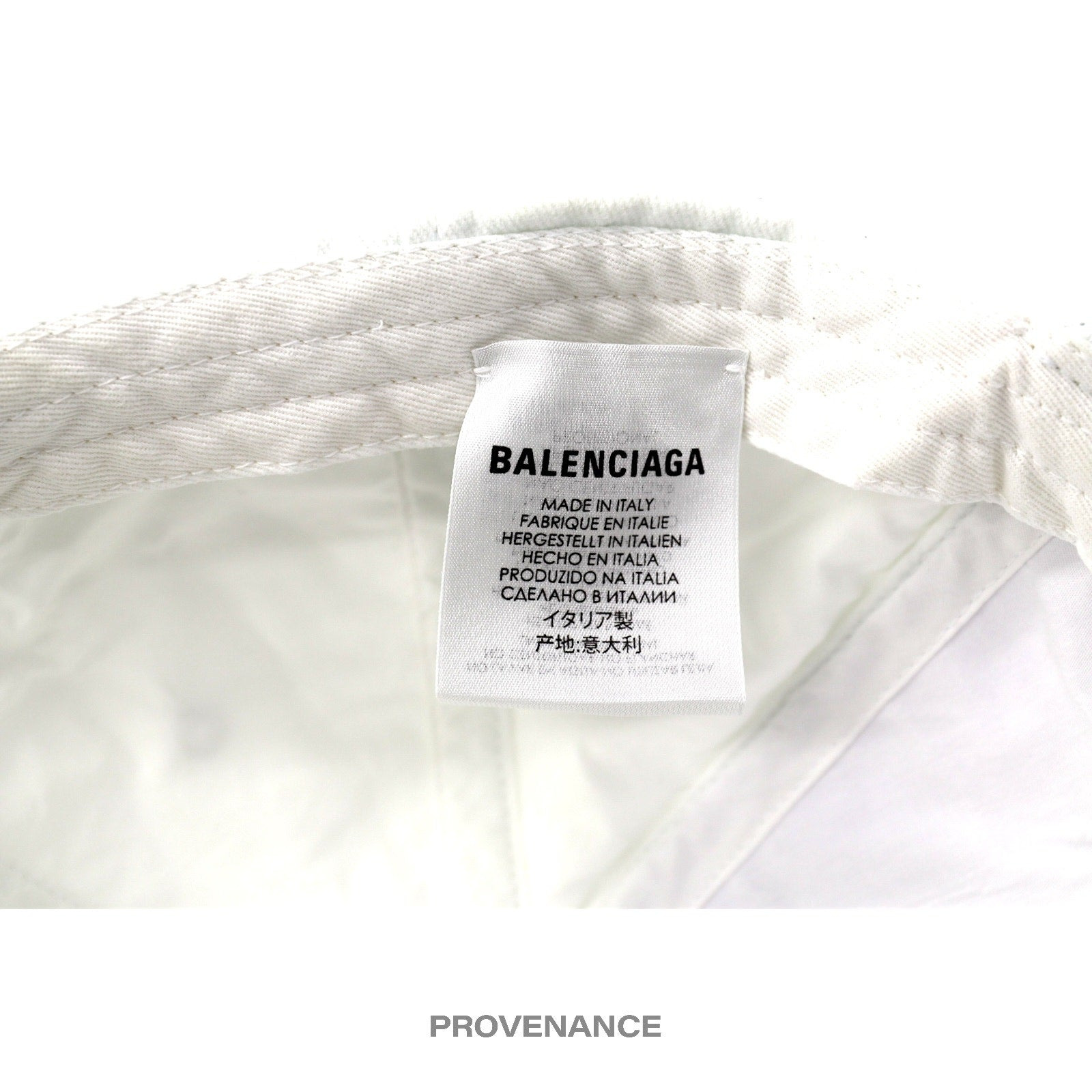 Balenciaga Embroidered Logo Cap Hat - White - 8