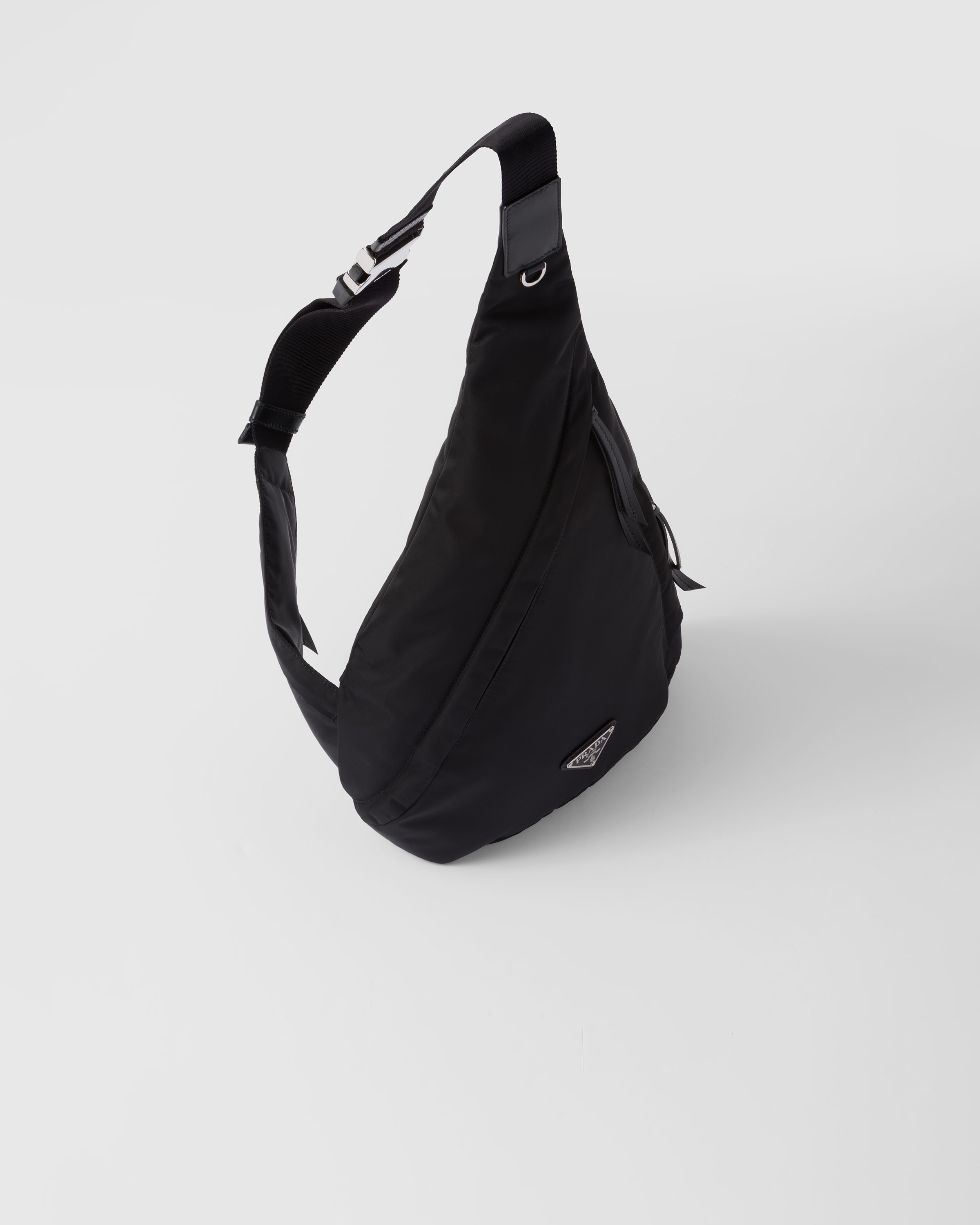 Re-Nylon and leather backpack - 3