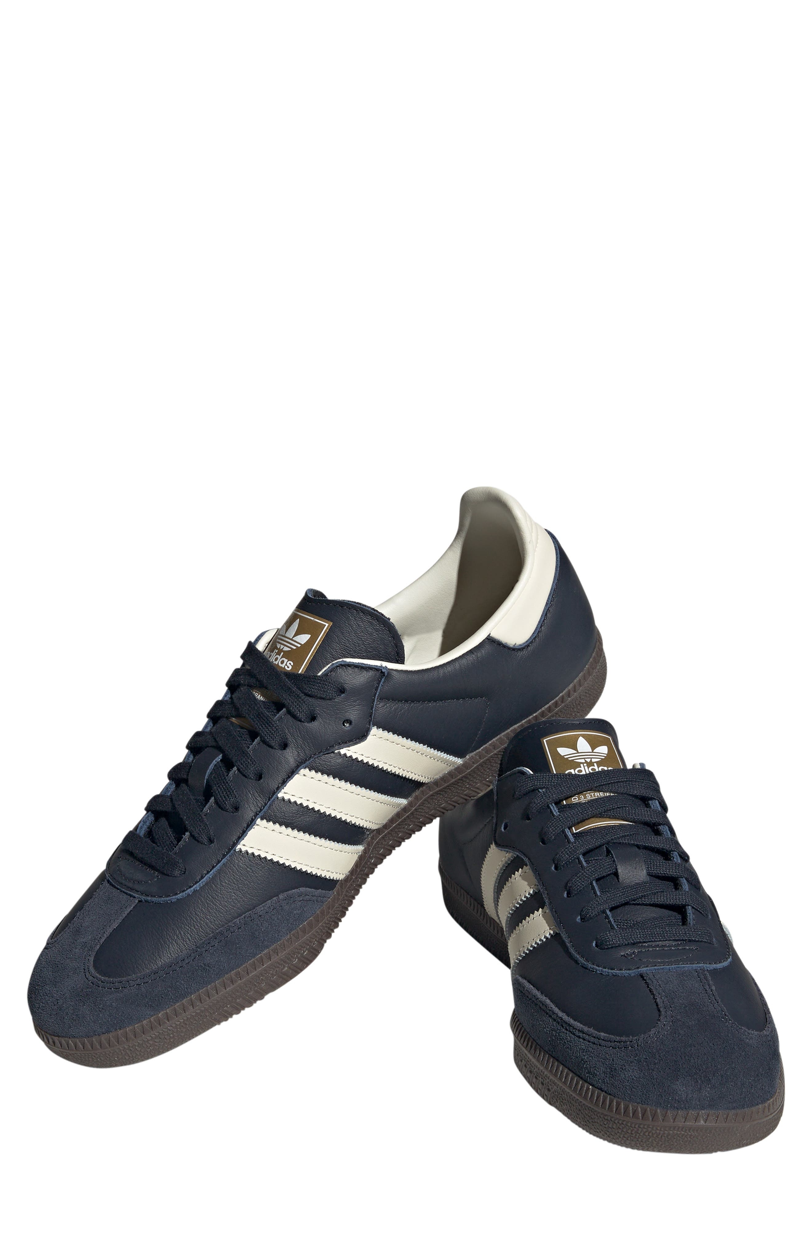 adidas Samba OG Sneaker in Navy/Cream White/Gum5 at Nordstrom - 4