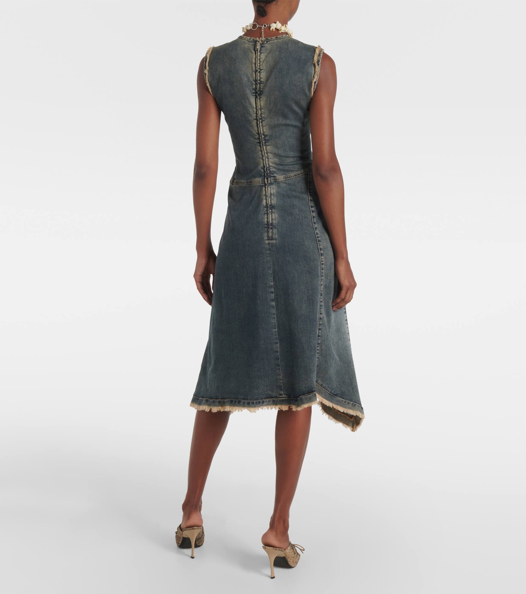 Denim midi dress - 3