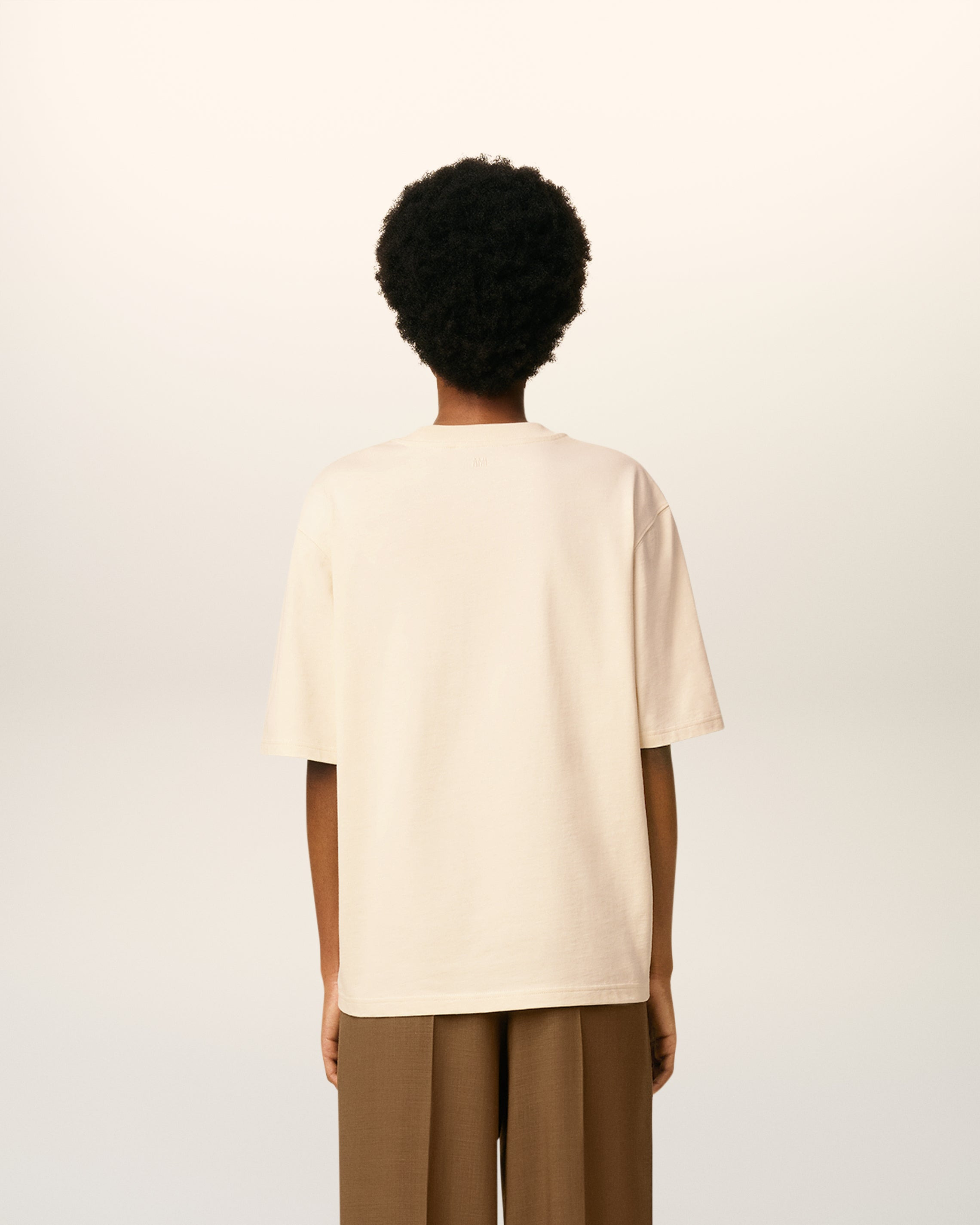 WHITE COTTON AMI DE COEUR T-SHIRT - 5