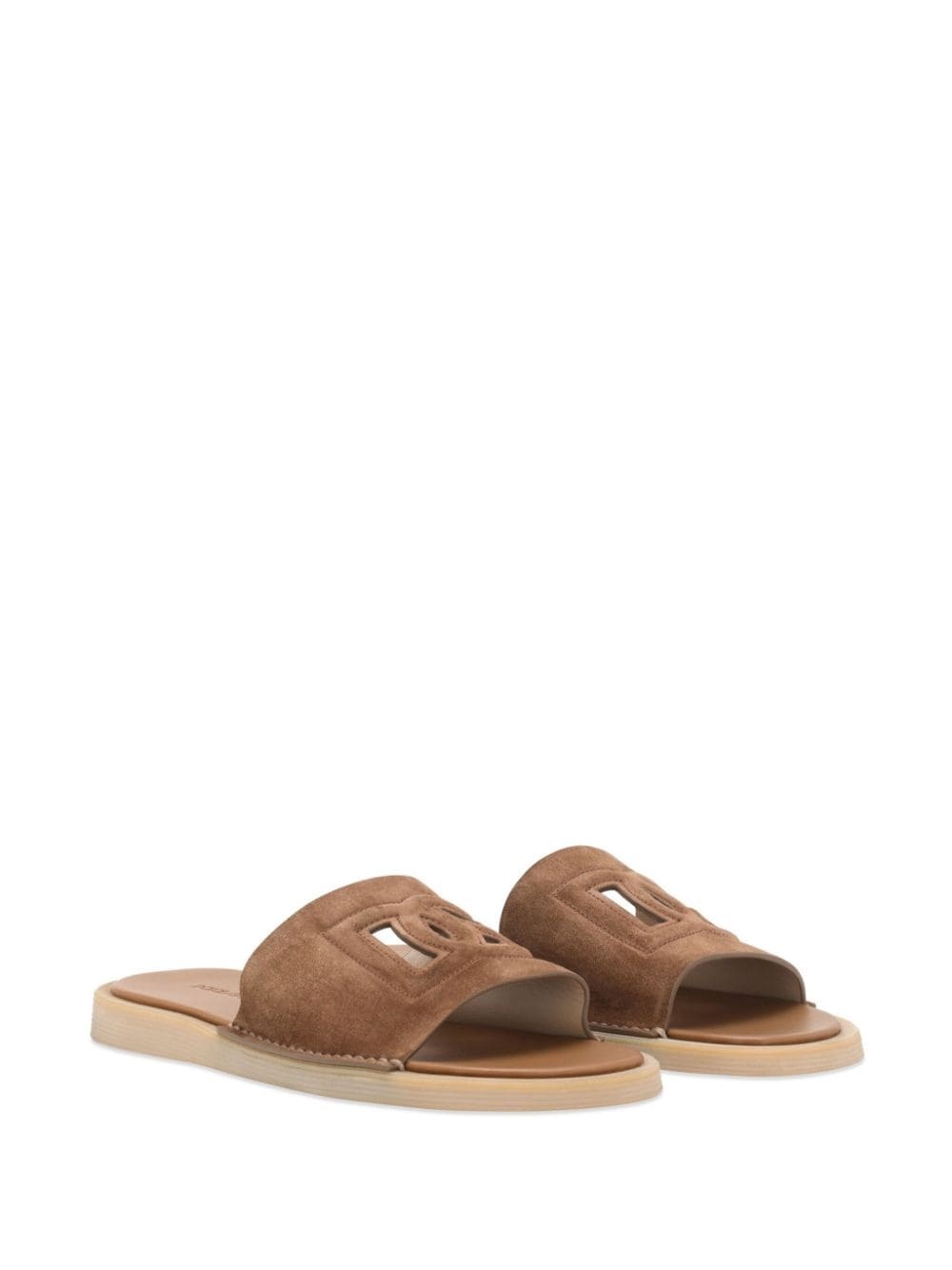 DG cut-out suede slides - 2