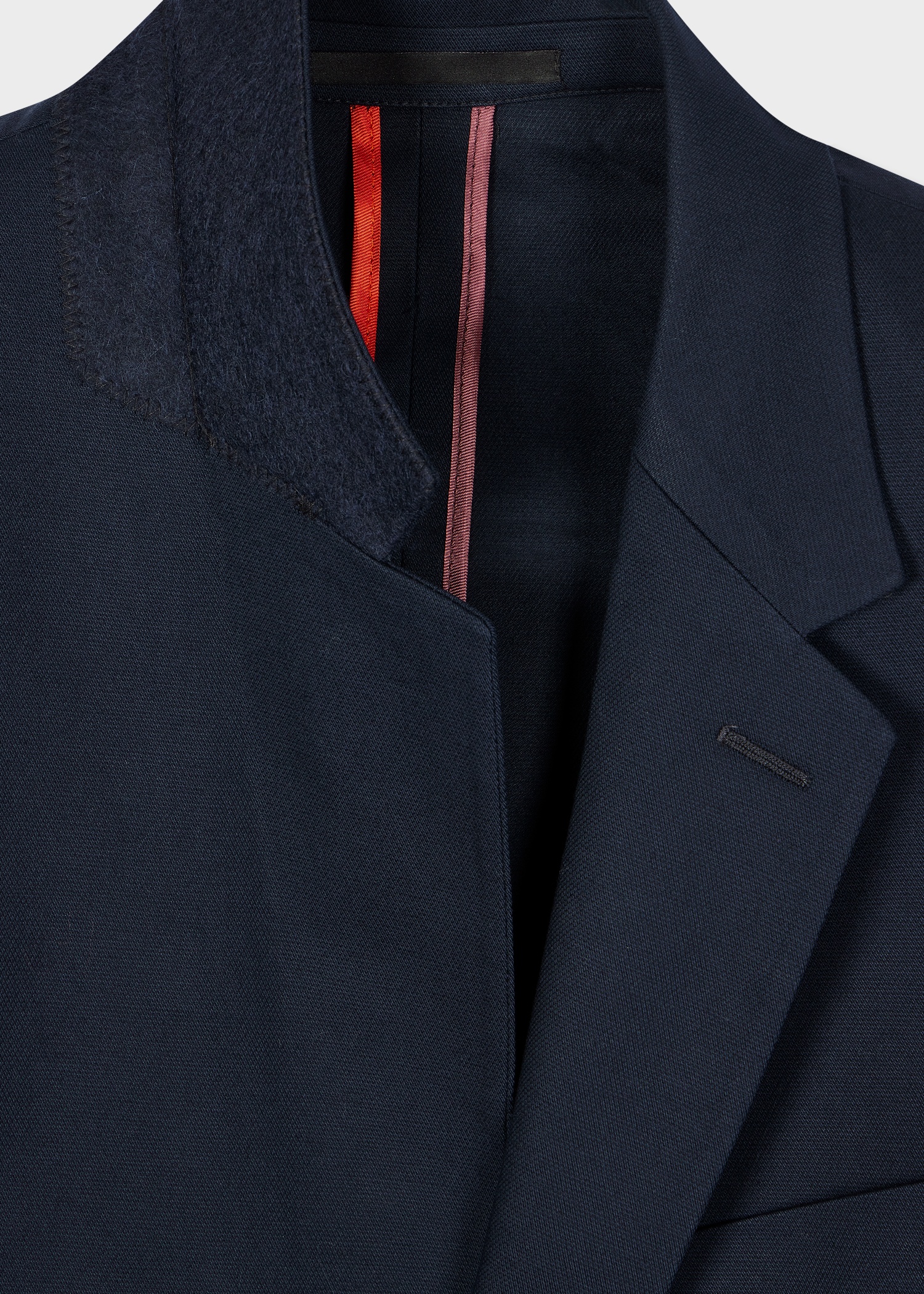 Mid-Fit Navy Stretch-Cotton Unlined Blazer - 2