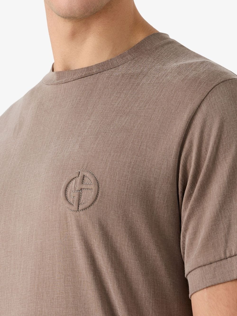 logo-embossed crew-neck T-shirt - 5