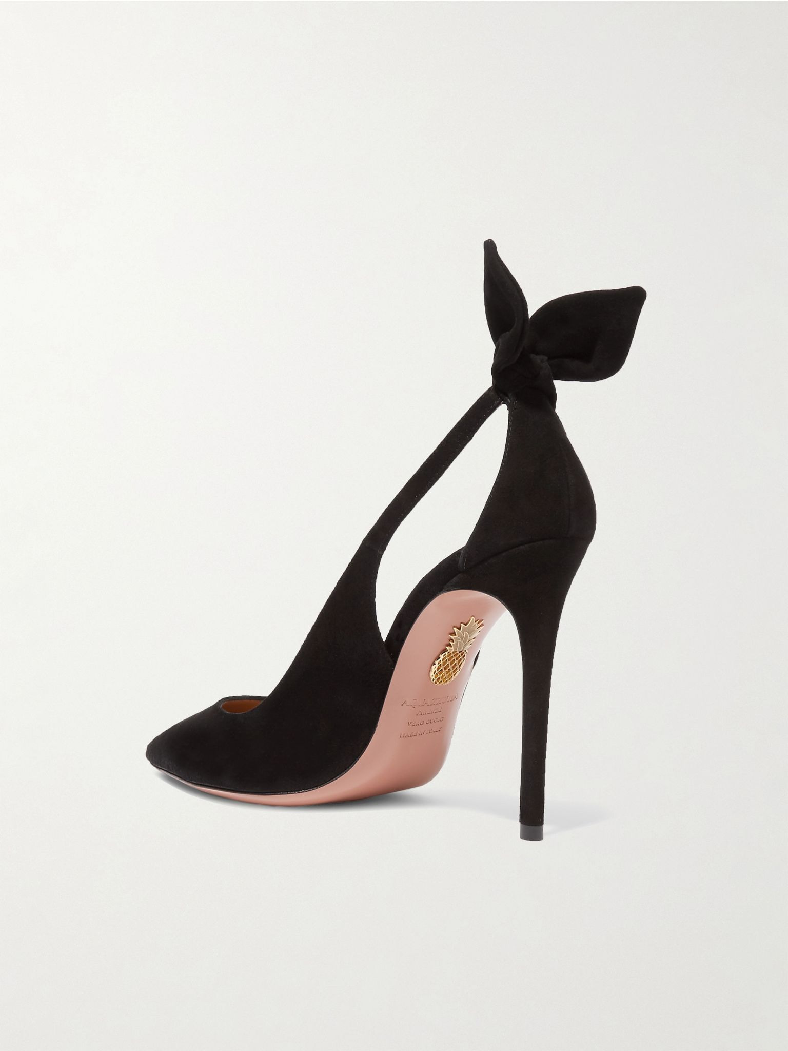 Bow Tie 105 suede pumps Black - 3