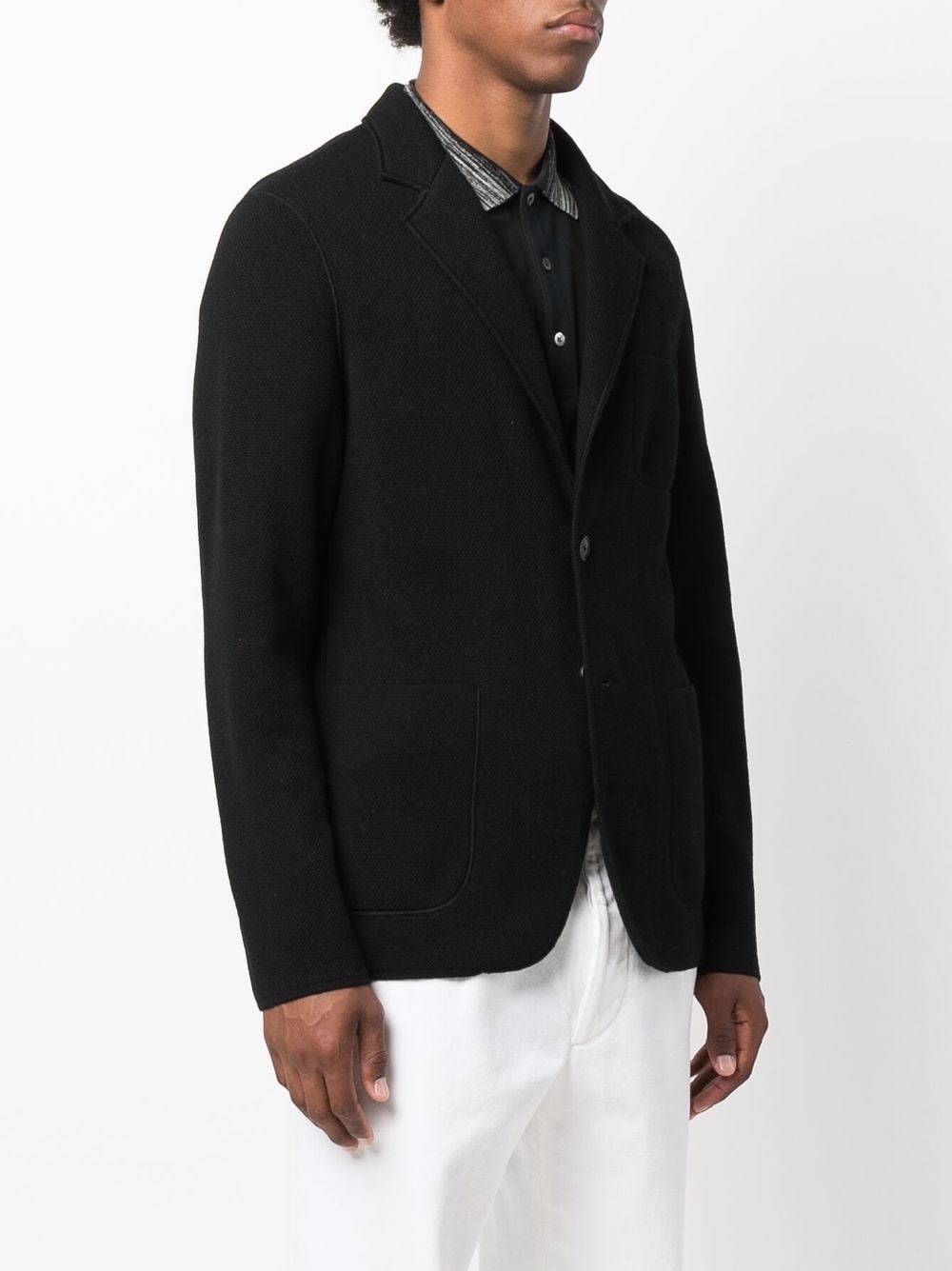 fitted single-breasted blazer - 3