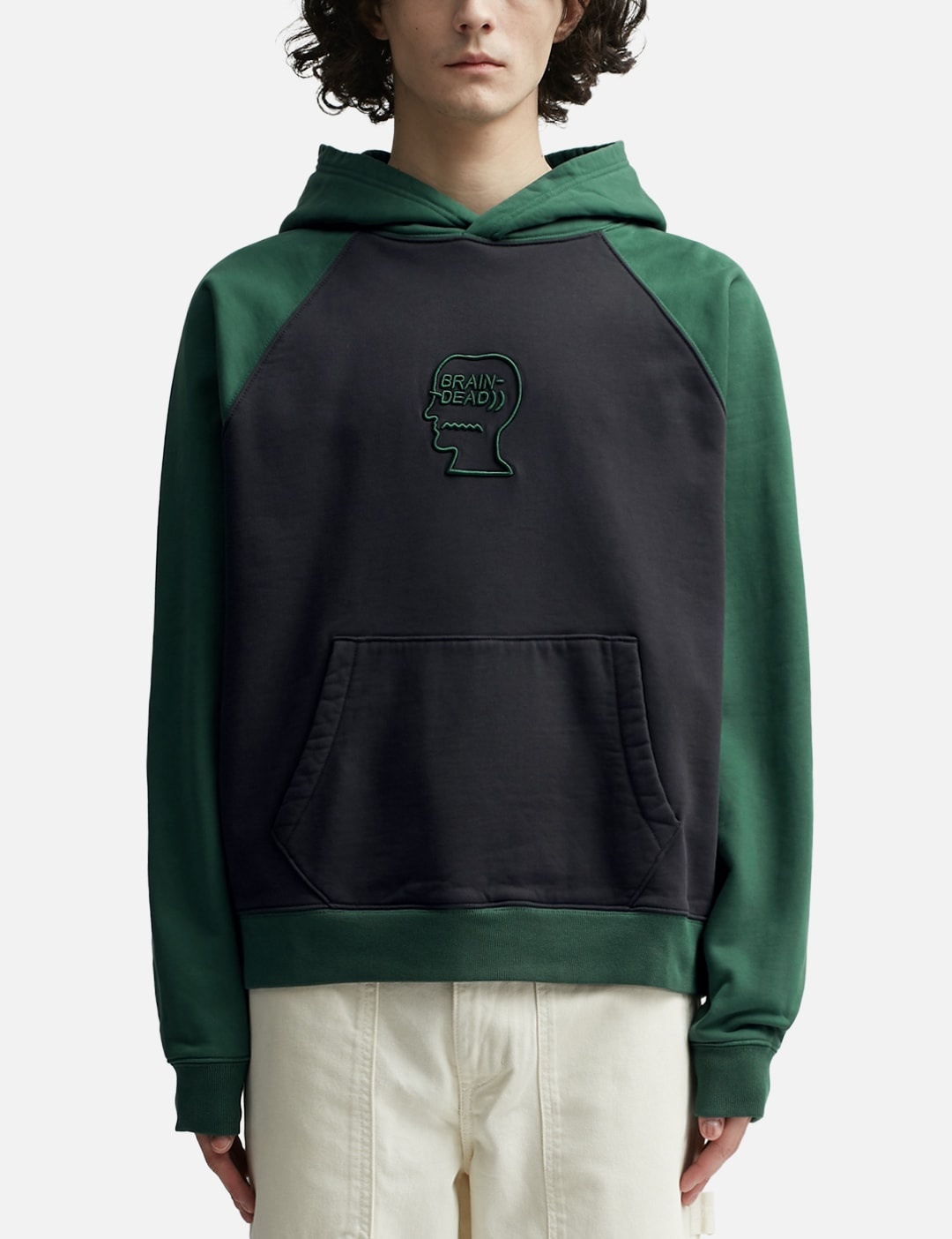 PIGMENT WASH LOGO HEAD RAGLAN HOODIE - 3